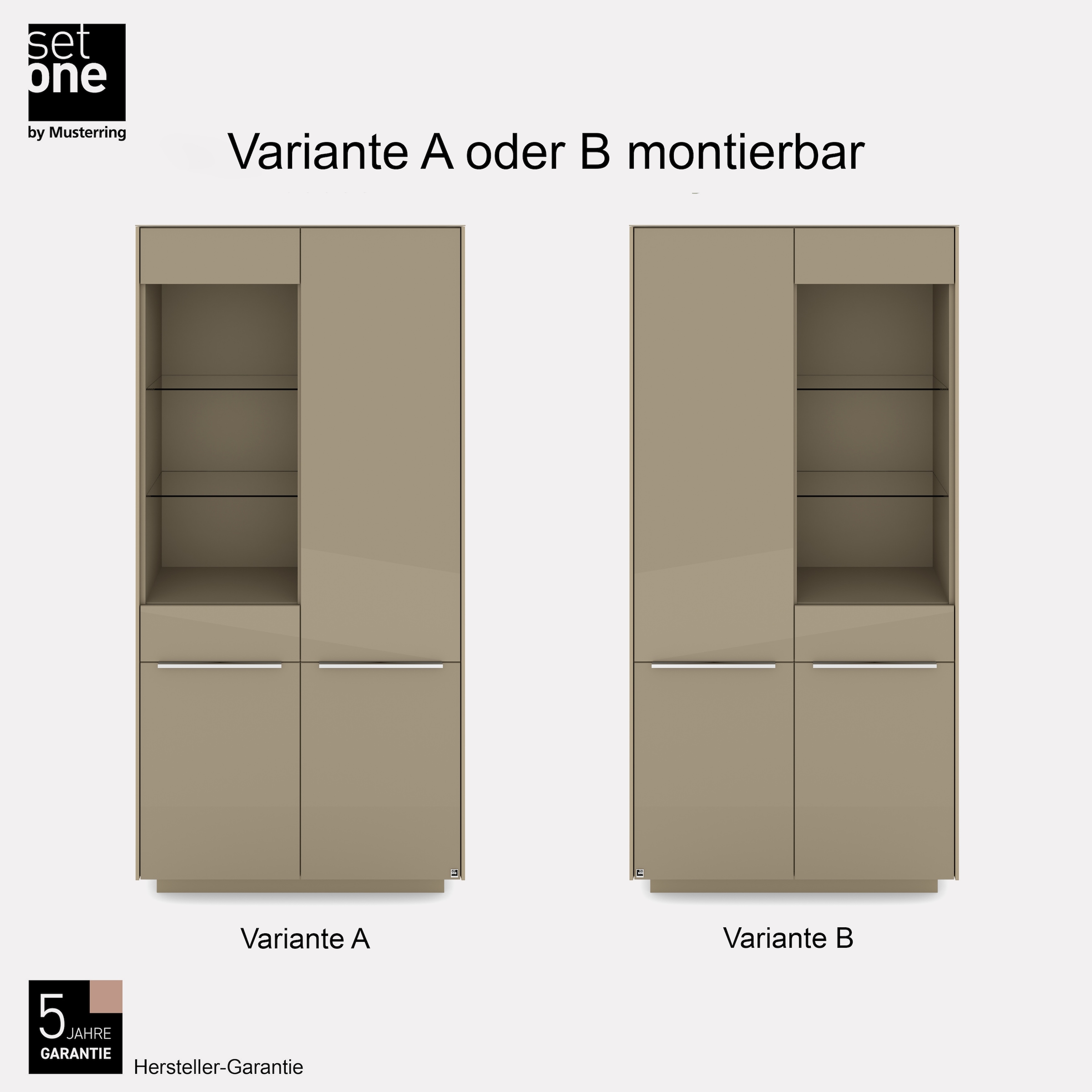 set one by Musterring Standvitrine »Reno« 1 Stk. tlg. Mit Sockel in diversen Farben, 193 cm Höhe & Farbauswahl