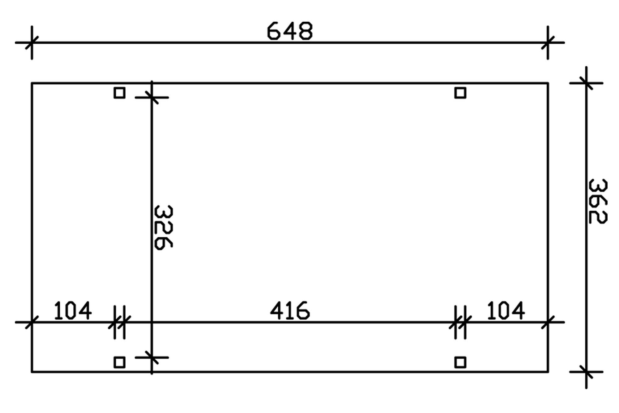 Skanholz Einzelcarport »Westerwald«, 326 cm, Anthrazit