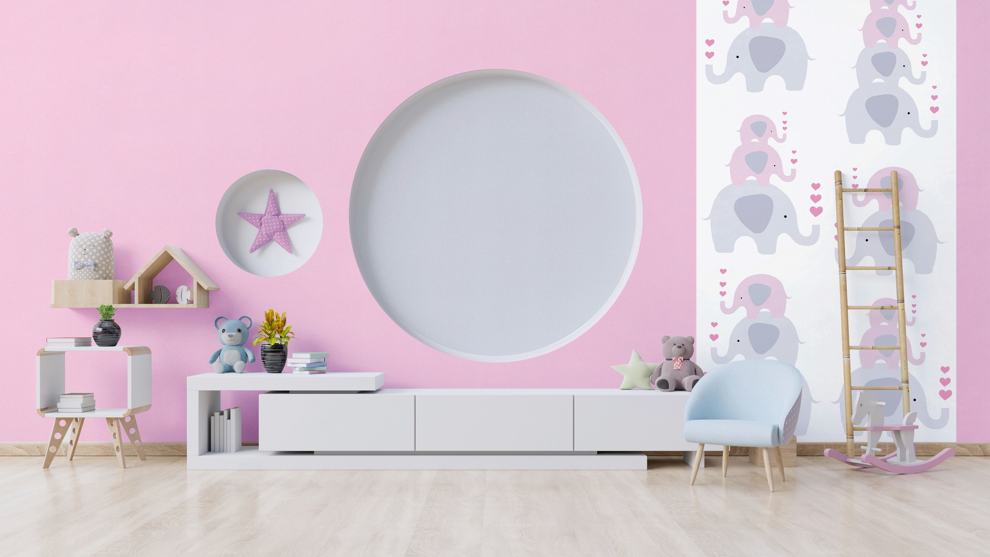 A.S. Création Vliestapete »Little Love«, einfarbig-unifarben-uni, Kindertapete Tapete Uni Tapeten Kinderzimmer Schlafzimmer modern Optik