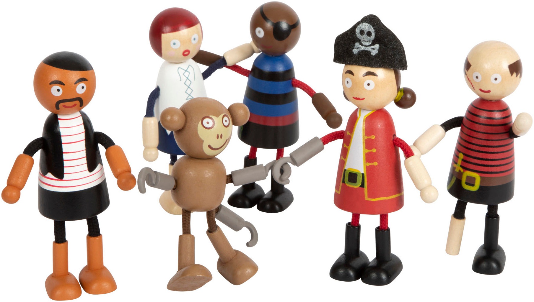 Small Foot Biegepuppe »Piraten Figuren«, (Set)