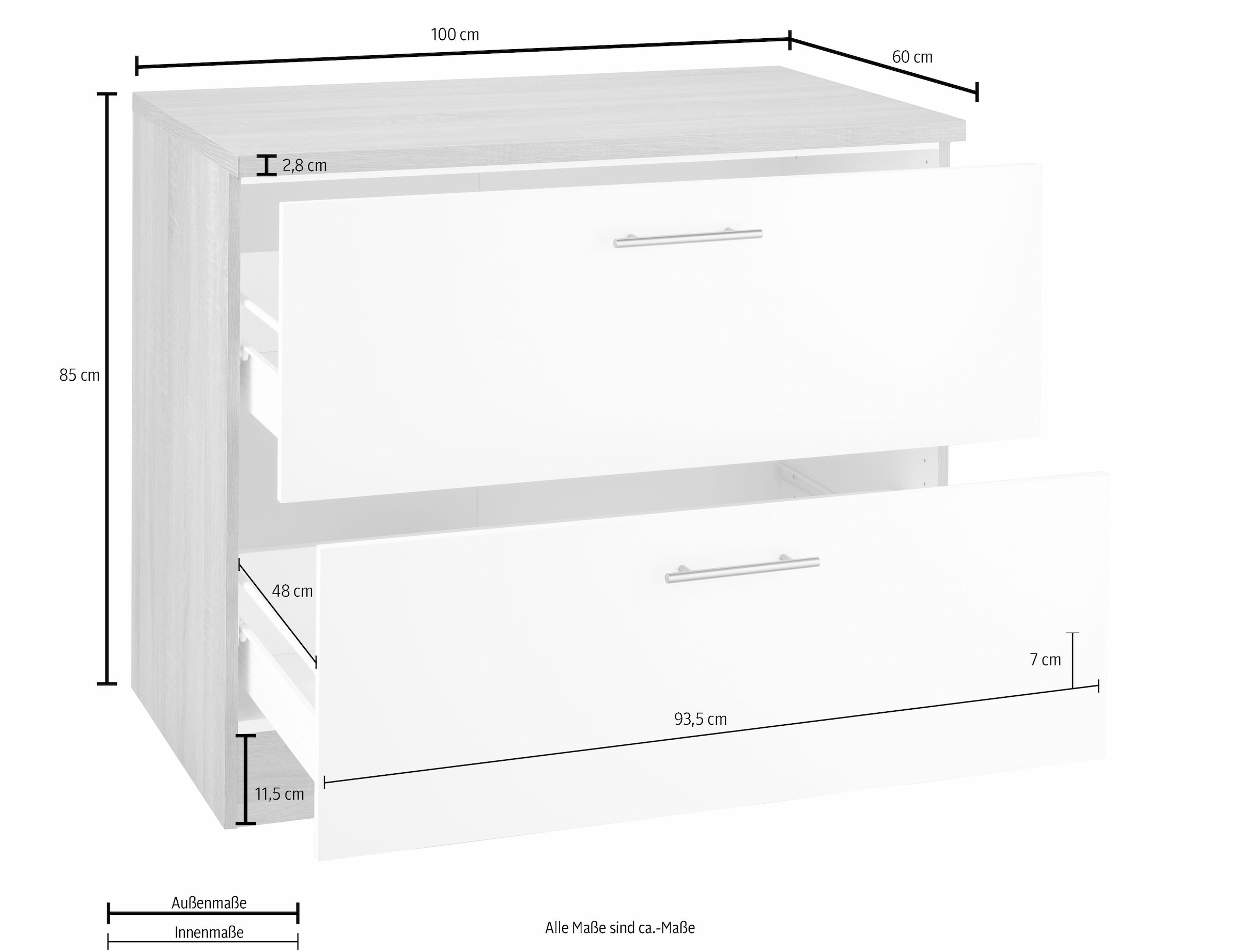 Unterschrank kaufen online cm 100 OPTIFIT Breite »Kalmar«,