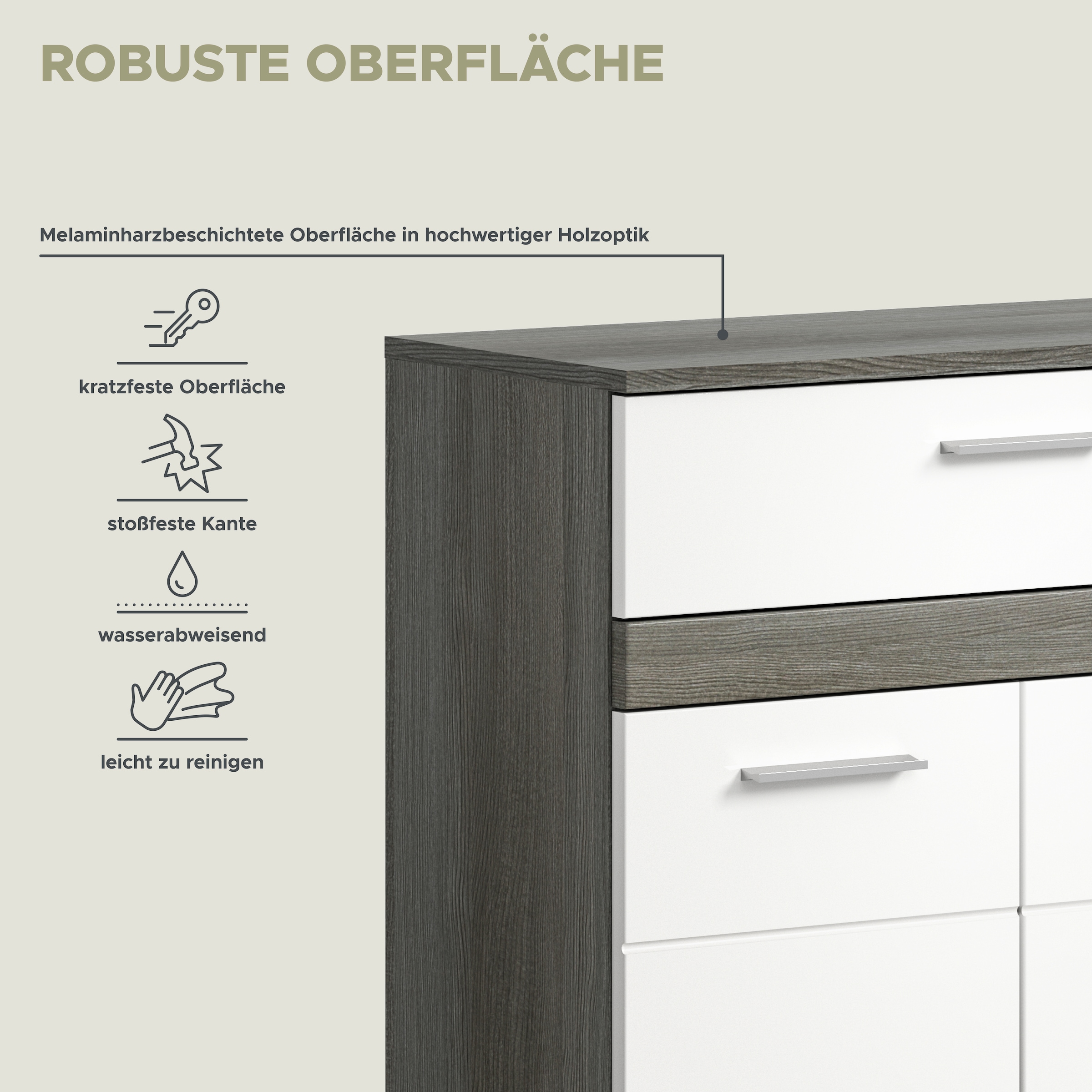 welltime Midischrank »LUCCA, TOPSELLER!, Höhe 79 cm, 2 Türen, 1 Schubkasten, 1 Einlegeboden«, Badschrank, Bad-Möbel, Badezimmer