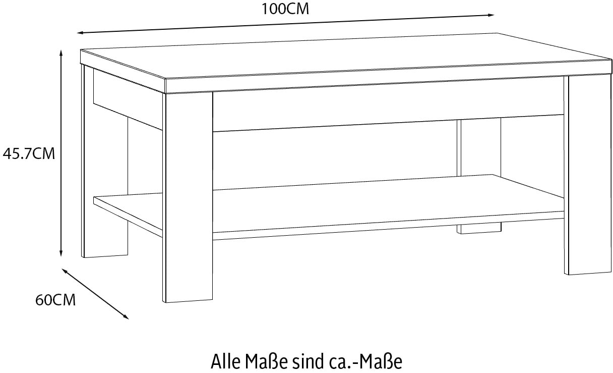 FORTE Couchtisch »Bohol«, Breite ca. 100 cm