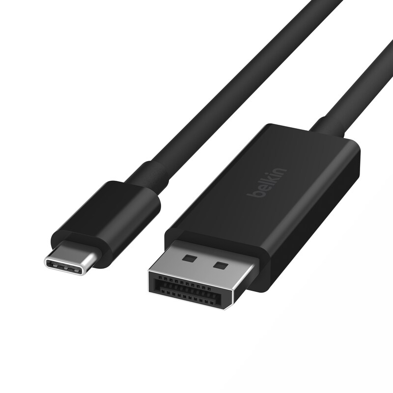 BELKIN Video-Kabel »USB C auf DisplayPort 1.4 Kabel, 2m« 200 cm Schwarz Plug-and-Play-Lösung mit einem Kabel