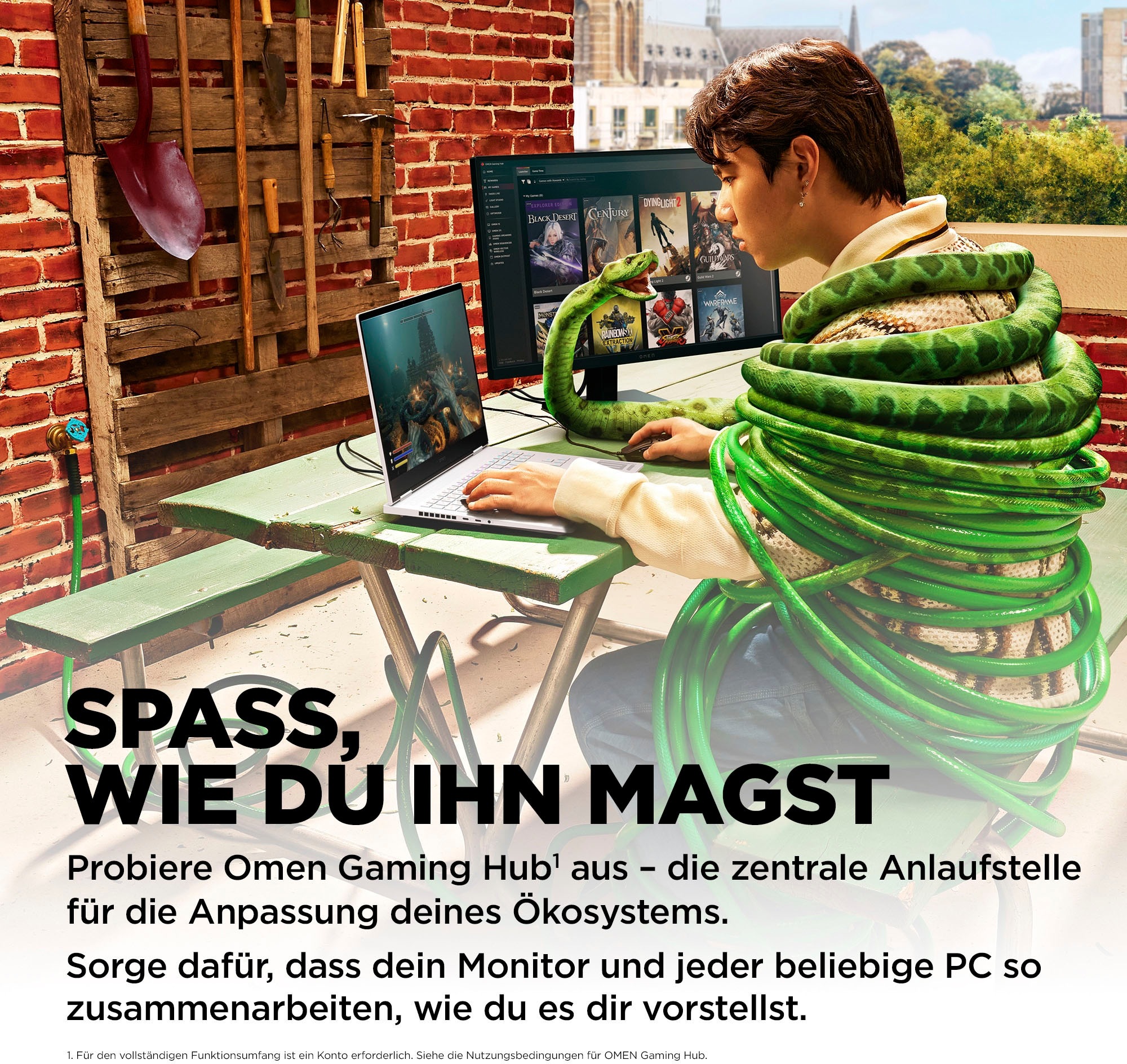 HP Gaming-Monitor »OMEN 24 (HSD-0154-A)«, 60,5 cm/23,8 Zoll, 1920 x 1080 px, Full HD, 1 ms Reaktionszeit, 165 Hz