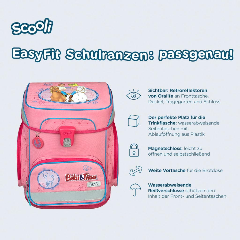 Scooli Schulranzen »EasyFit, Bibi & Tina«, Reflektoren