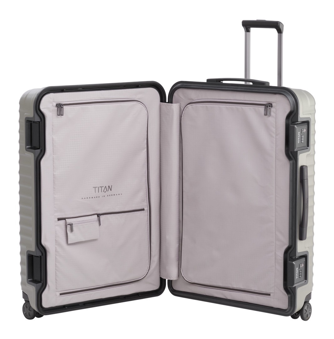 TITAN® Hartschalen-Trolley »LITRON Frame, verschiedene Größen und Farben, Safeplus-Verschluss«, 4 Rollen, Hartschalen-Koffer Made in Germany mit 10 Jahren Herstellergarantie