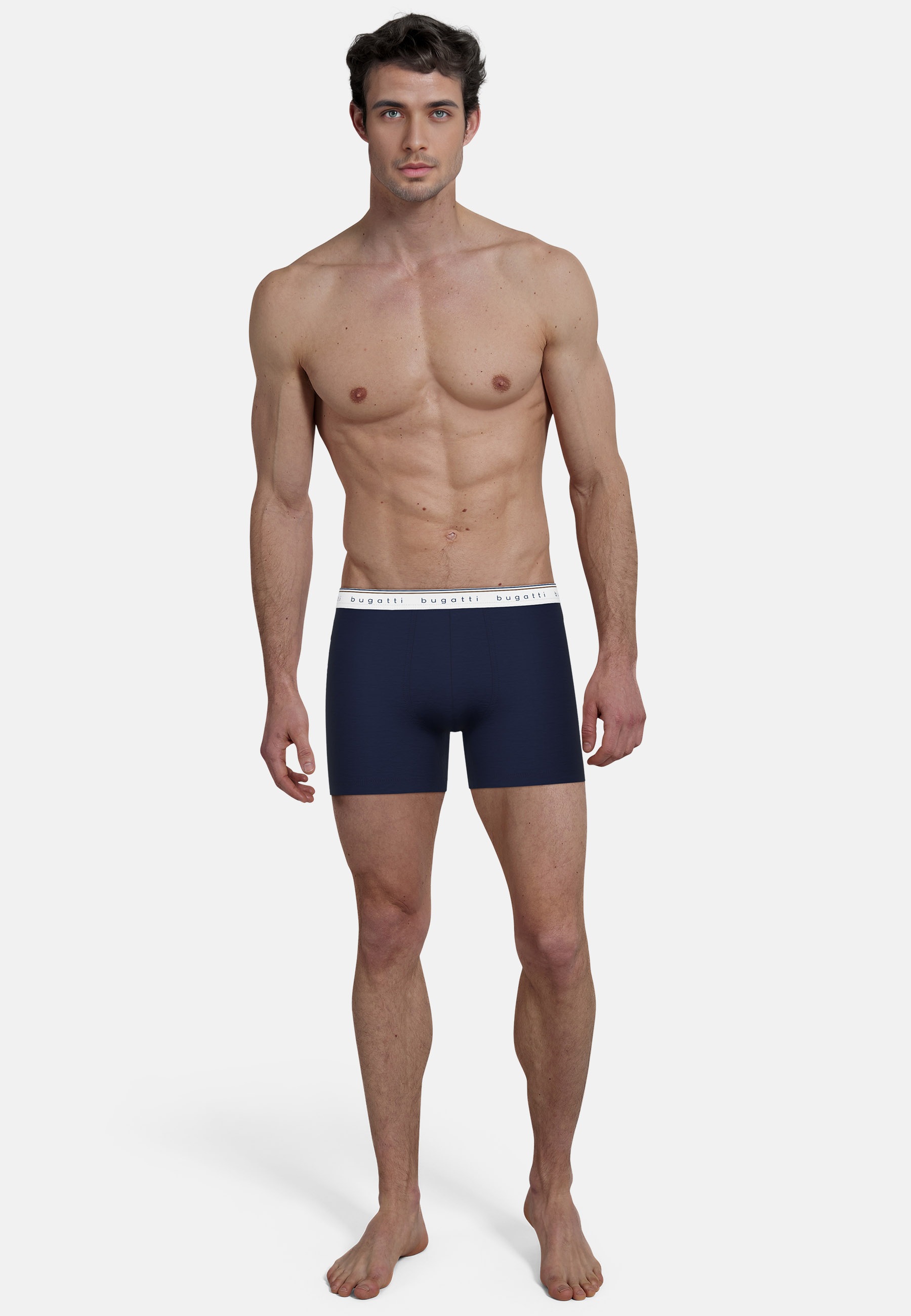 bugatti Boxershorts »Pisa«, (3er Pack), Mit elastischem Logobund