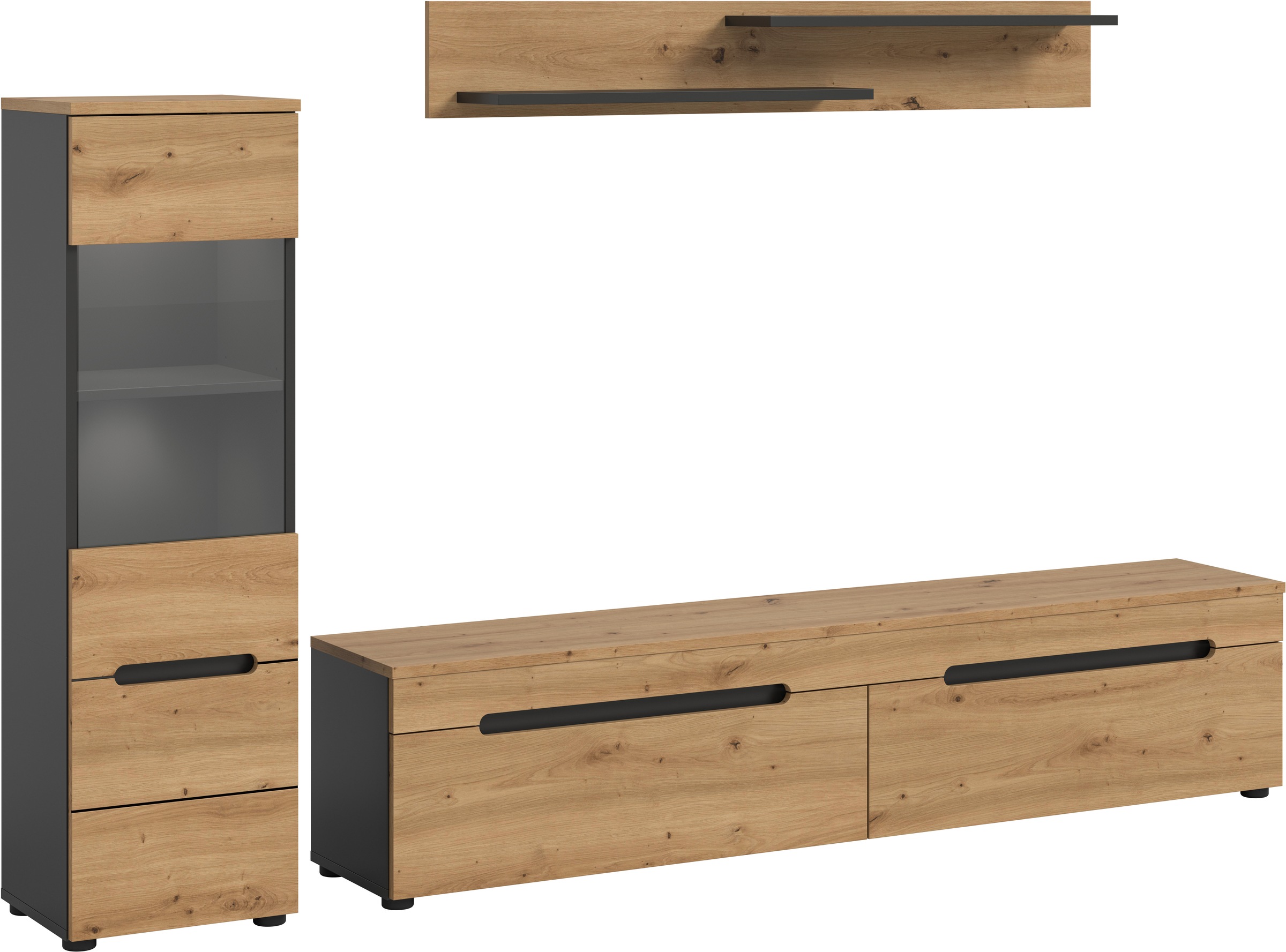 INOSIGN Wohnwand »REHAT, TOPSELLER!, 3-teilig, inkl. Beleuchtung, stehend o günstig online kaufen