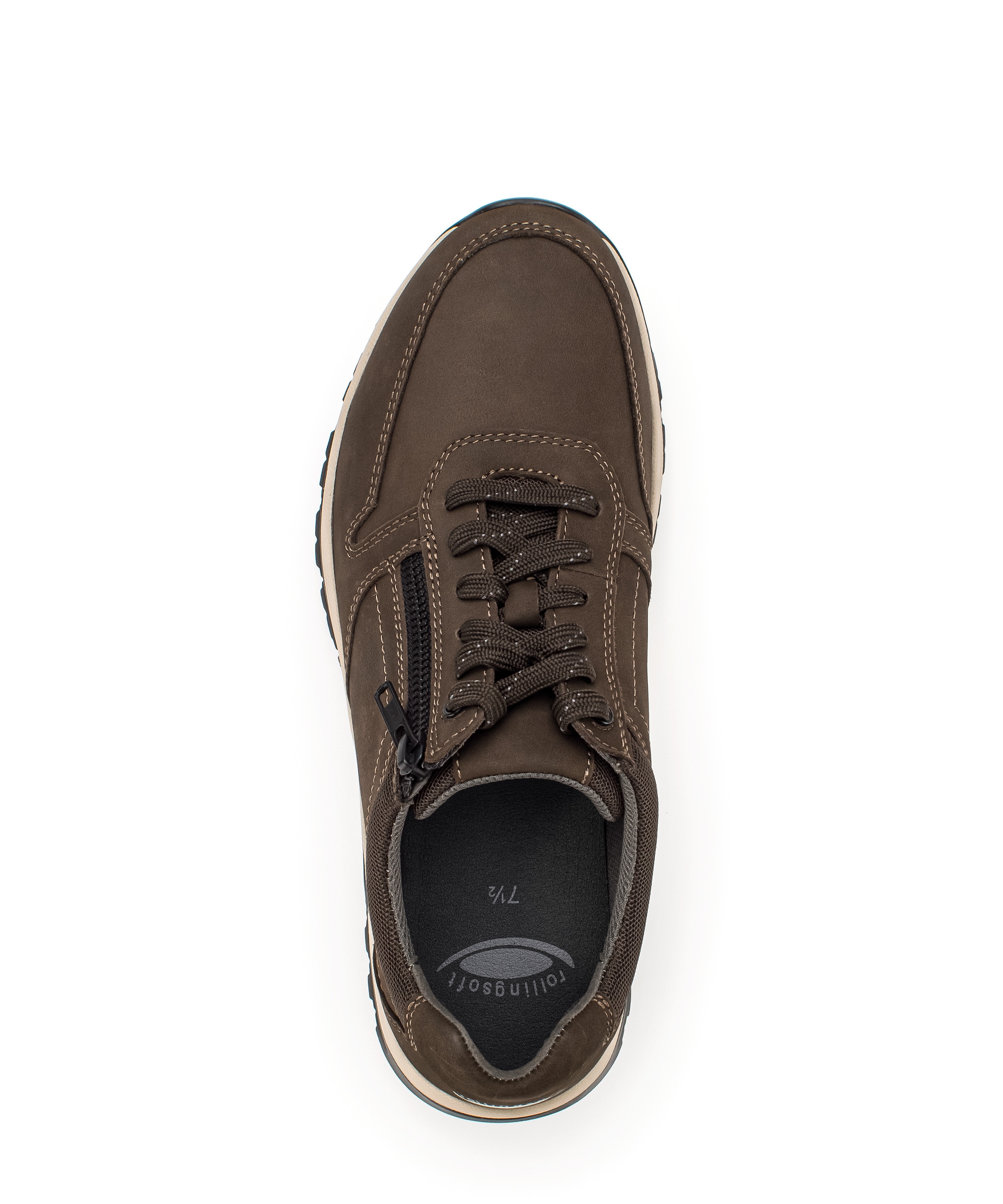 rollingsoft  Schnürschuh, Halbschuh mit Logo-Emblem an der Ferse, Weite G