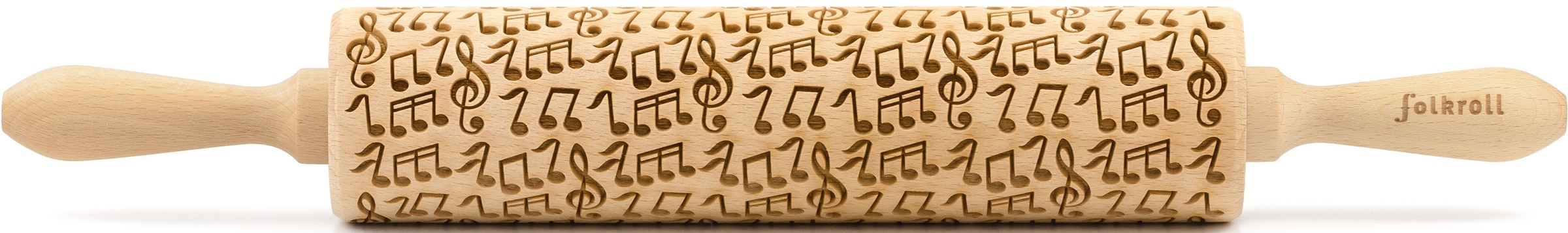 FOLKROLL Teigroller »3D-Motiv-Teigrolle« Musik braun
