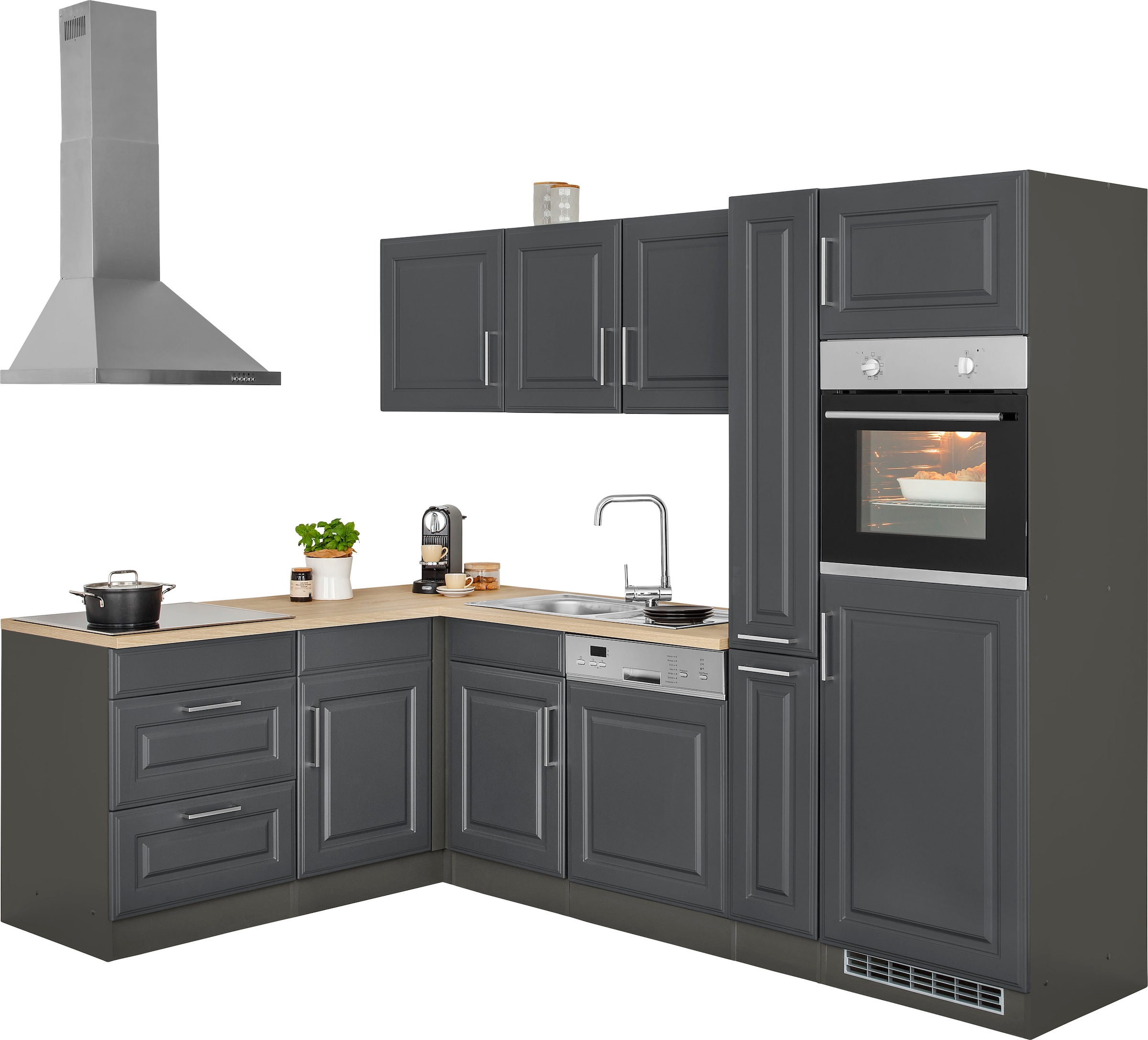 KOCHSTATION Winkelküche »KS-Stockholm« mit E-Geräten,260 x 170 cm, mit hoch günstig online kaufen