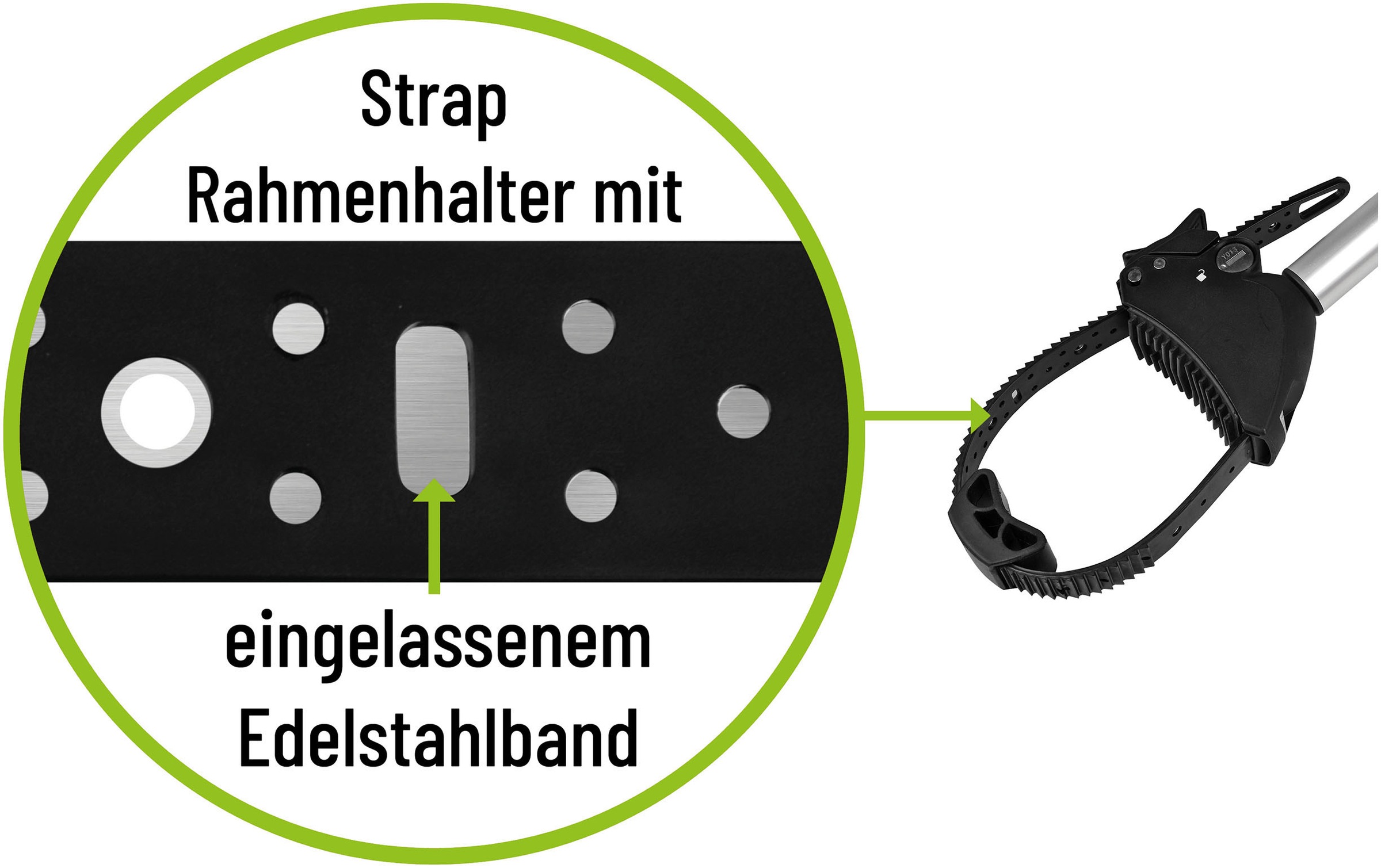 EUFAB Fahrradträger-Rahmenhalter »Verstellbarer Strap-Rahmenhalter 40cm«