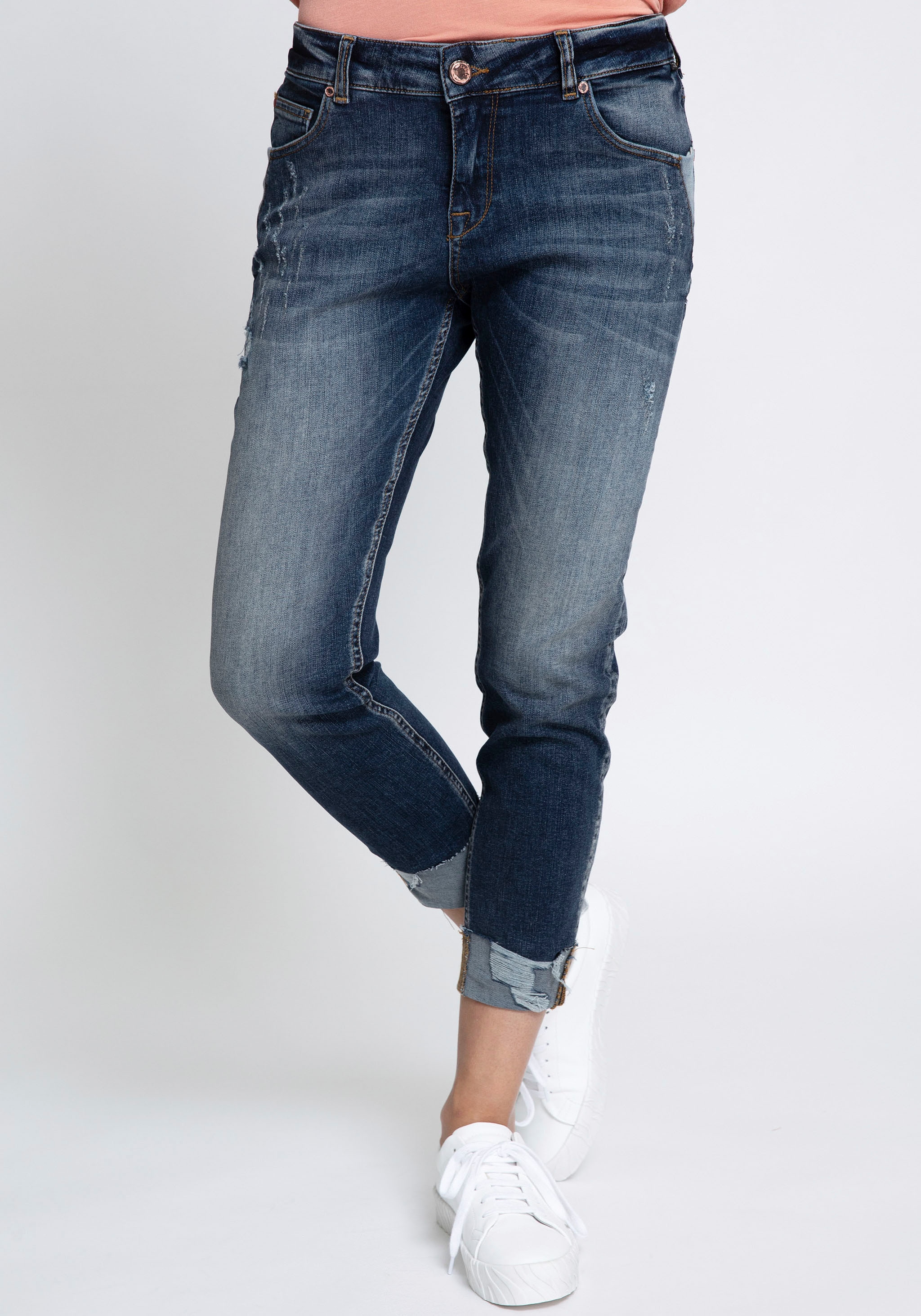 Zhrill 7/8-Jeans »NOVA«, mit Kontrast Krempeln kaufen zum Details, bequem