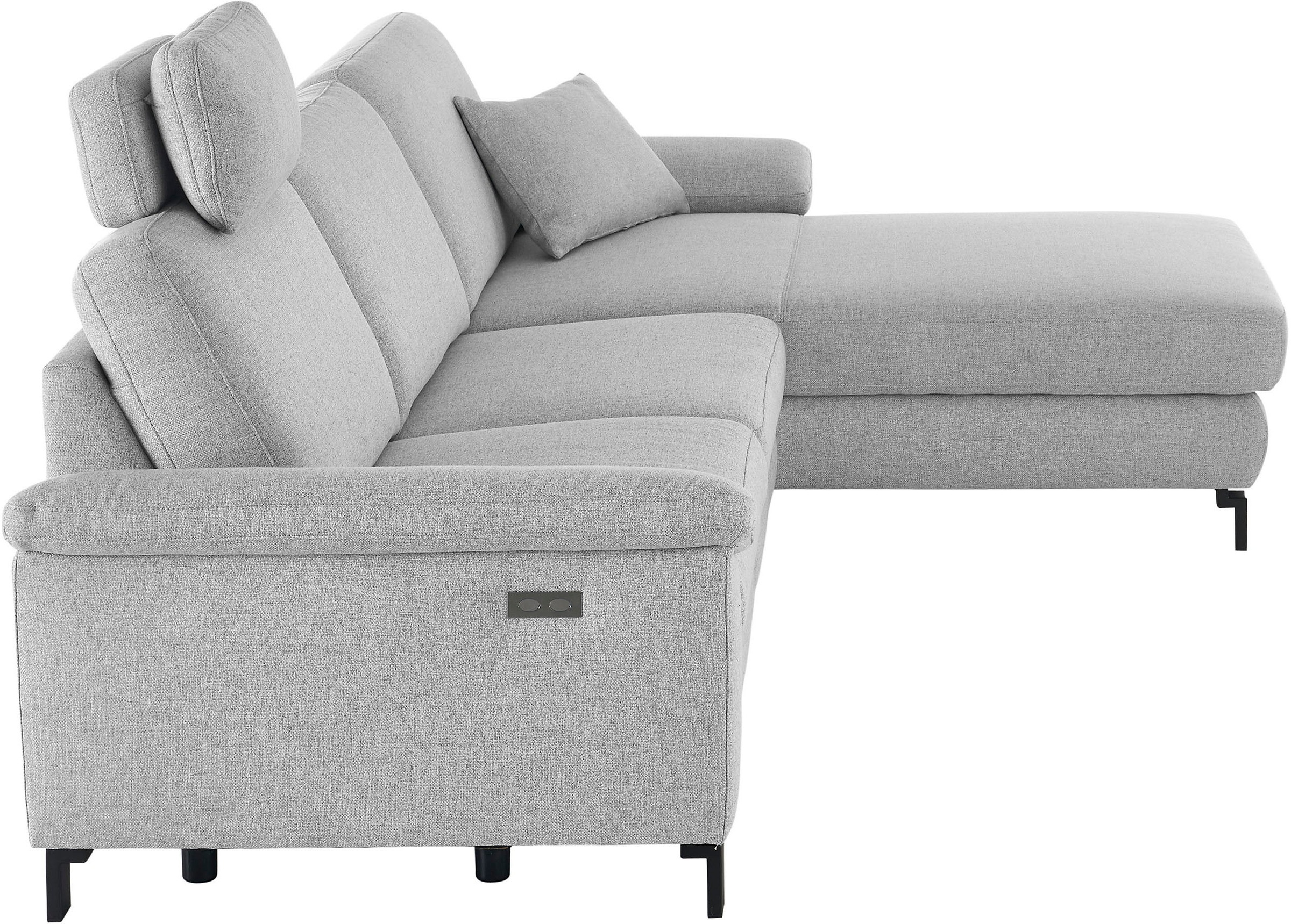 3C Candy Ecksofa »Mainau L-Form«, Relaxfunktion im 1,5-Sitzer, motorische Schlaffunktion in Longchair