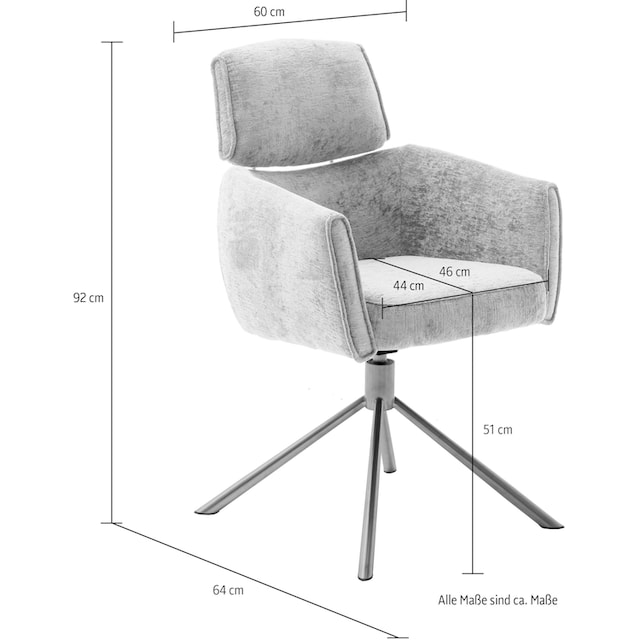 MCA furniture Esszimmerstuhl »QUEBEC«, (Set), 2 St., Drehstuhl,  Belastbarkeit 120 KG auf Rechnung bestellen