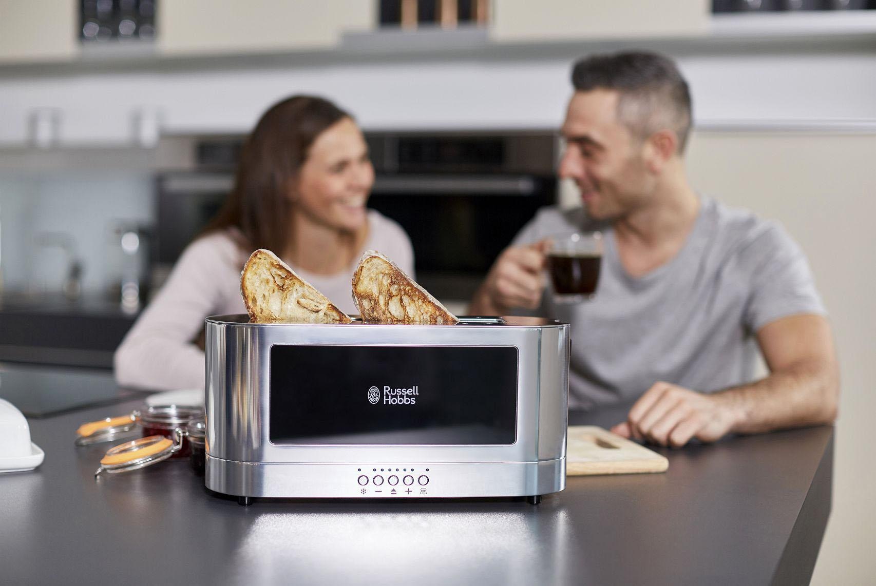 RUSSELL HOBBS Toaster »Elegance 23380-56«, 1 langer Schlitz, 1420 W, Glasdesign  und Edelstahl auf Rechnung kaufen