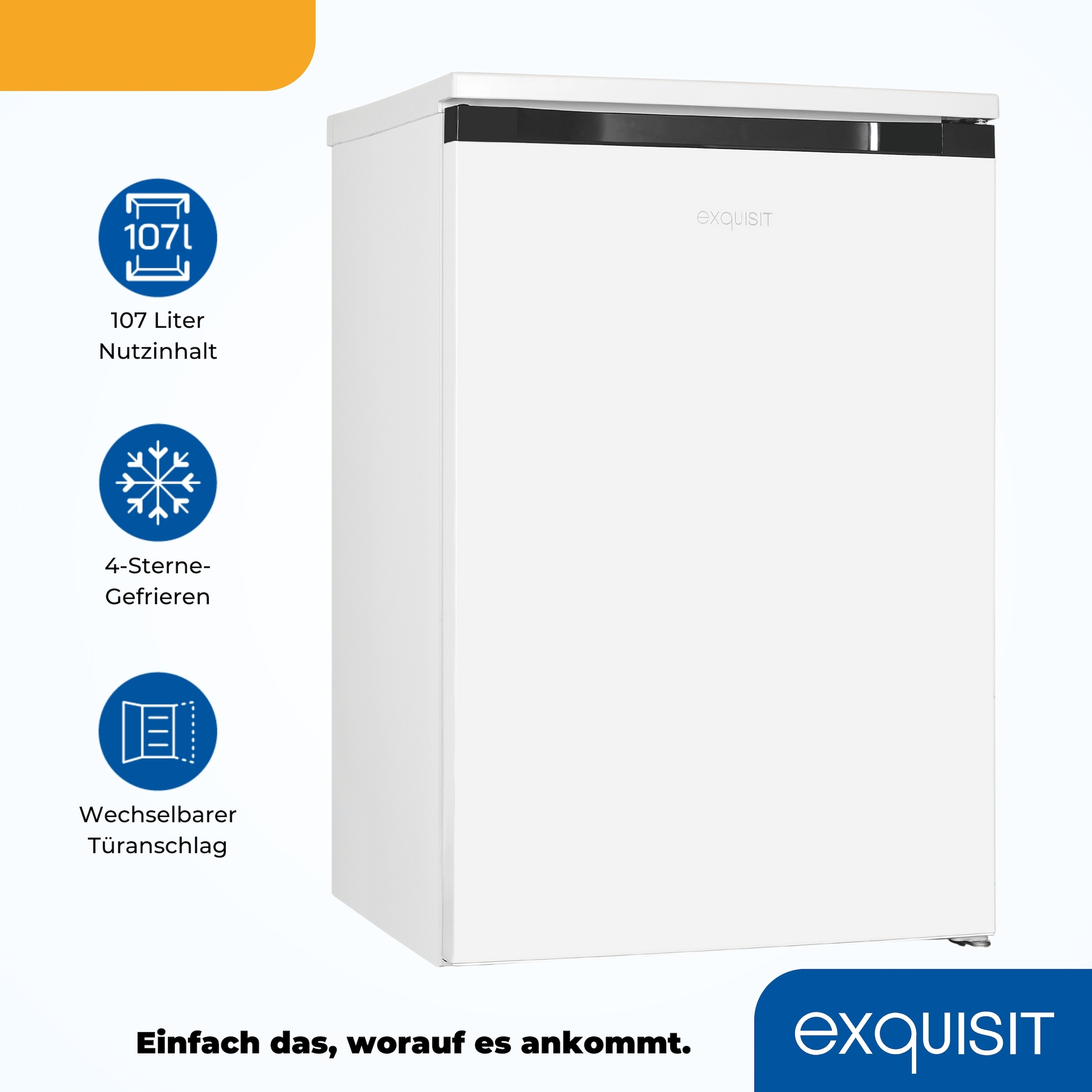 exquisit Kühlschrank KS15-4-051C weiss »KS15-4-051C weiss« 84,5 cm hoch 54,9 cm breit