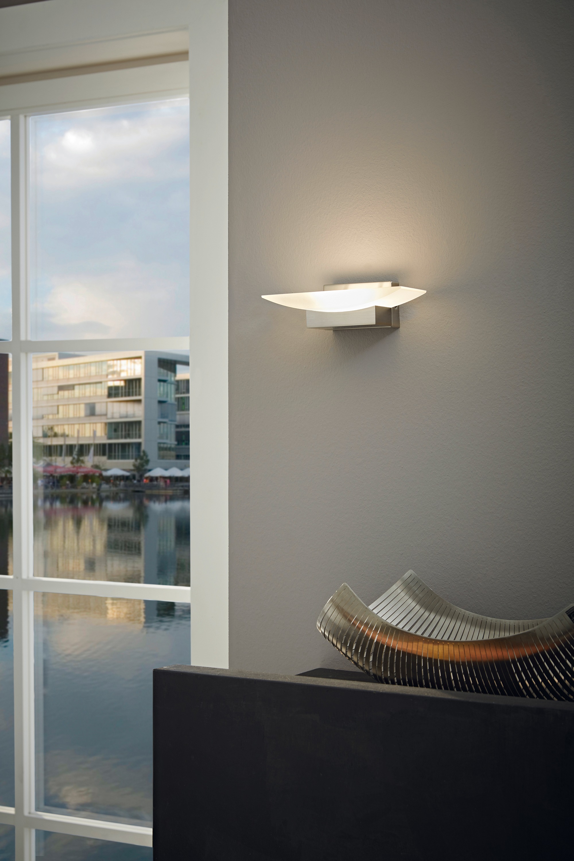 EGLO Wandleuchte »METRASS« LED-Modul 1 Stk. Warmweiß Deckenleuchte in schwa günstig online kaufen