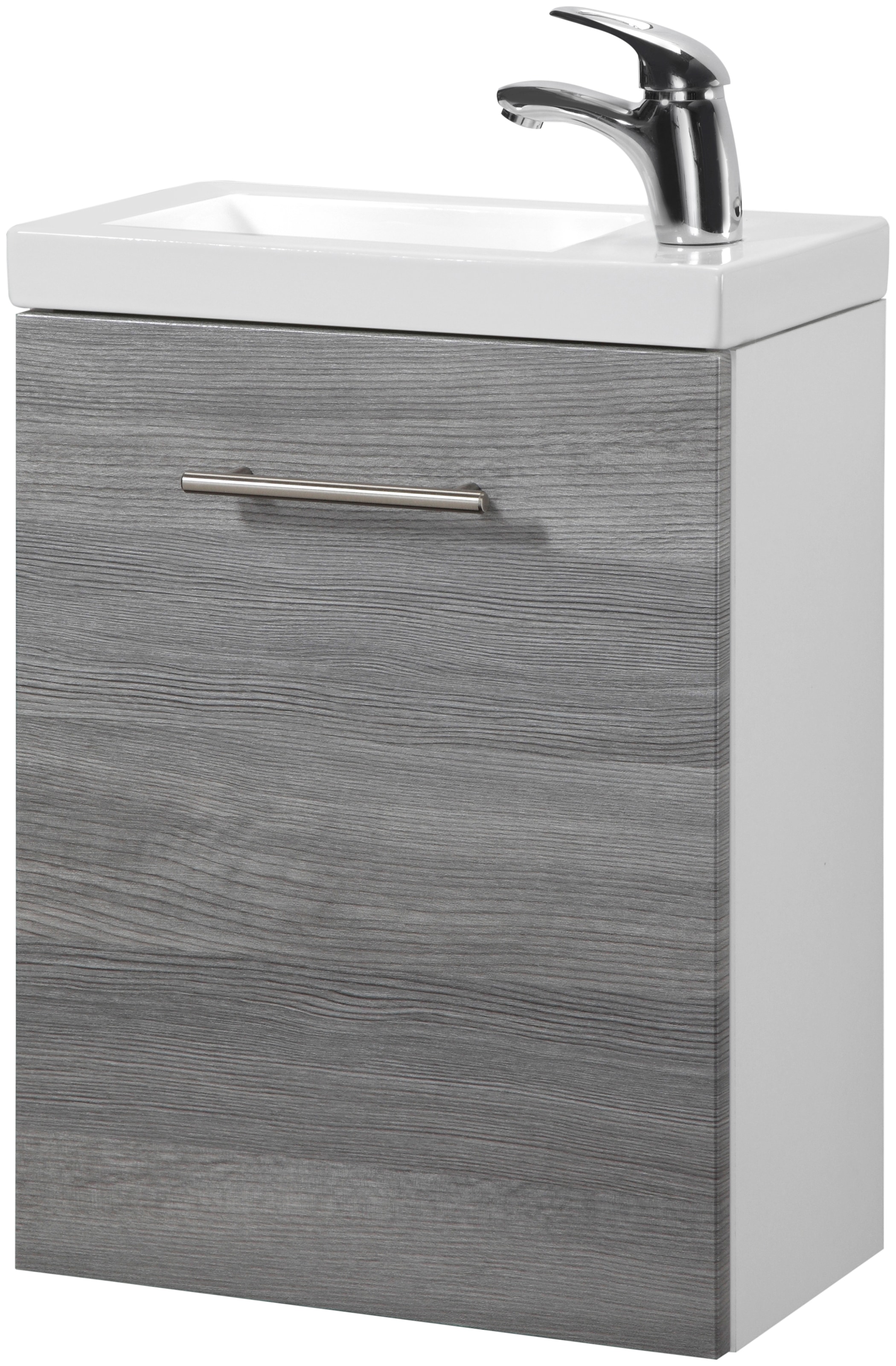 welltime Waschtisch-Set »Trento, verschiedene Ausführungen und Farben«, (Set, 4 St.), Badmöbel Breite 40cm, Gästebad SlimLine Gäste WC