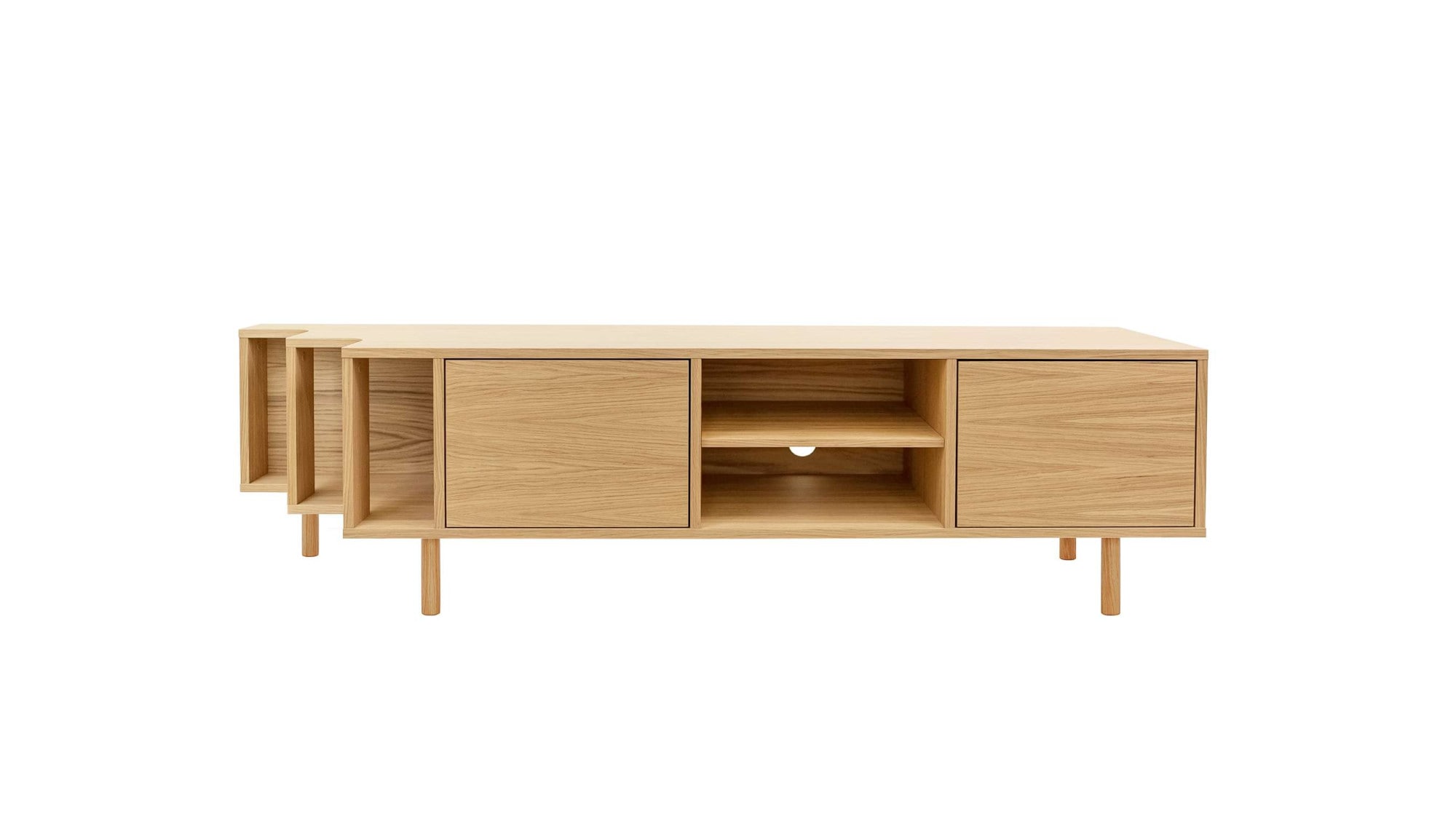 Woodman TV-Board »Shift«, mit Echtholzfurnier aus Eiche, Breite 189 cm, mit Push-to-Open