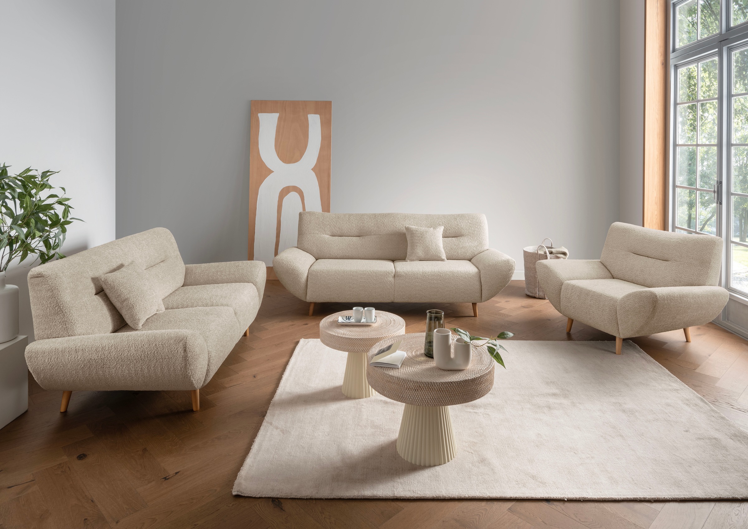 Home affaire Polstergarnitur »DRAGO« 3 tlg. tlg. günstig online kaufen