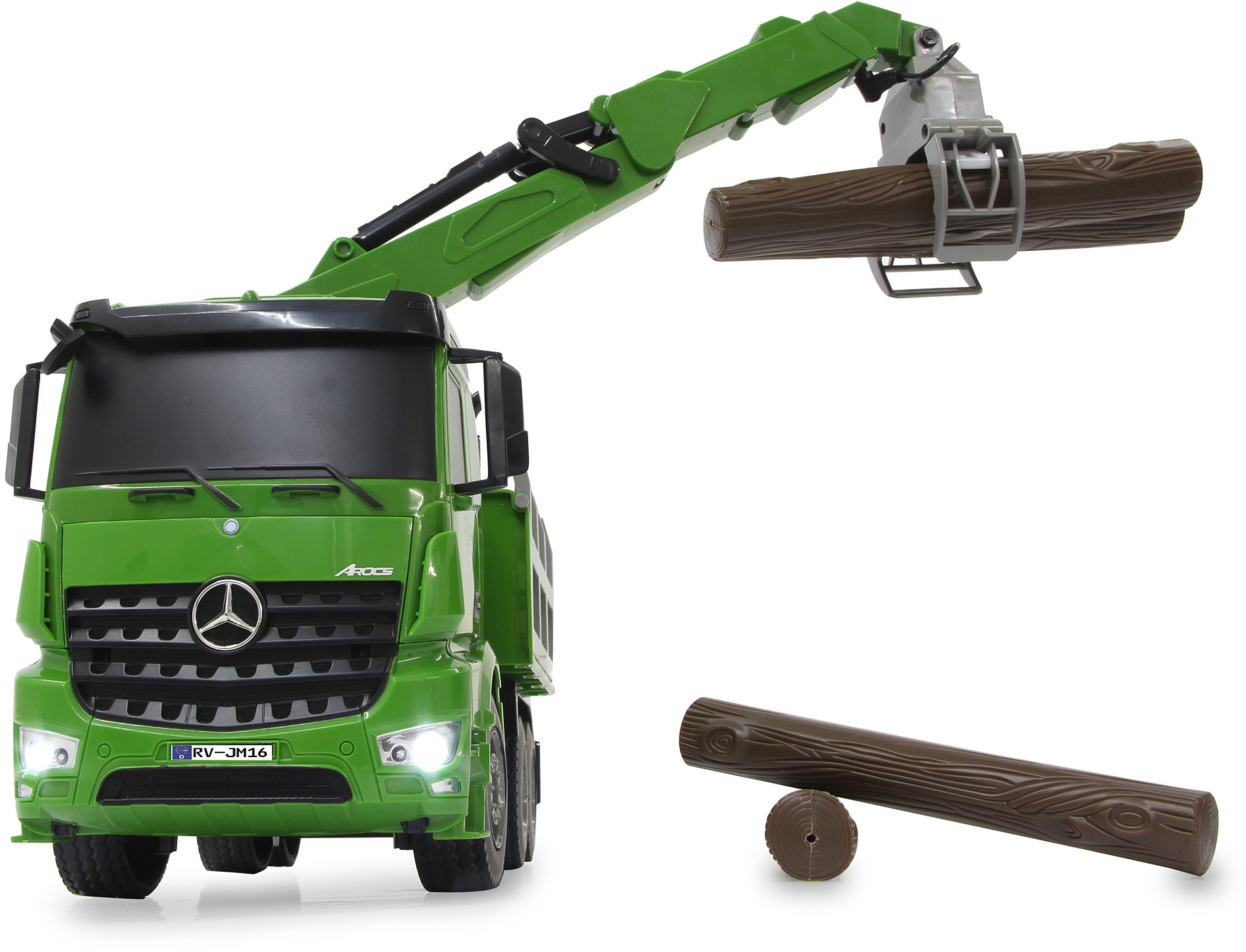 Jamara RC-LKW »Holztransporter Mercedes-Benz Arocs 1:20 - 2,4 GHz«, mit Licht & Sound