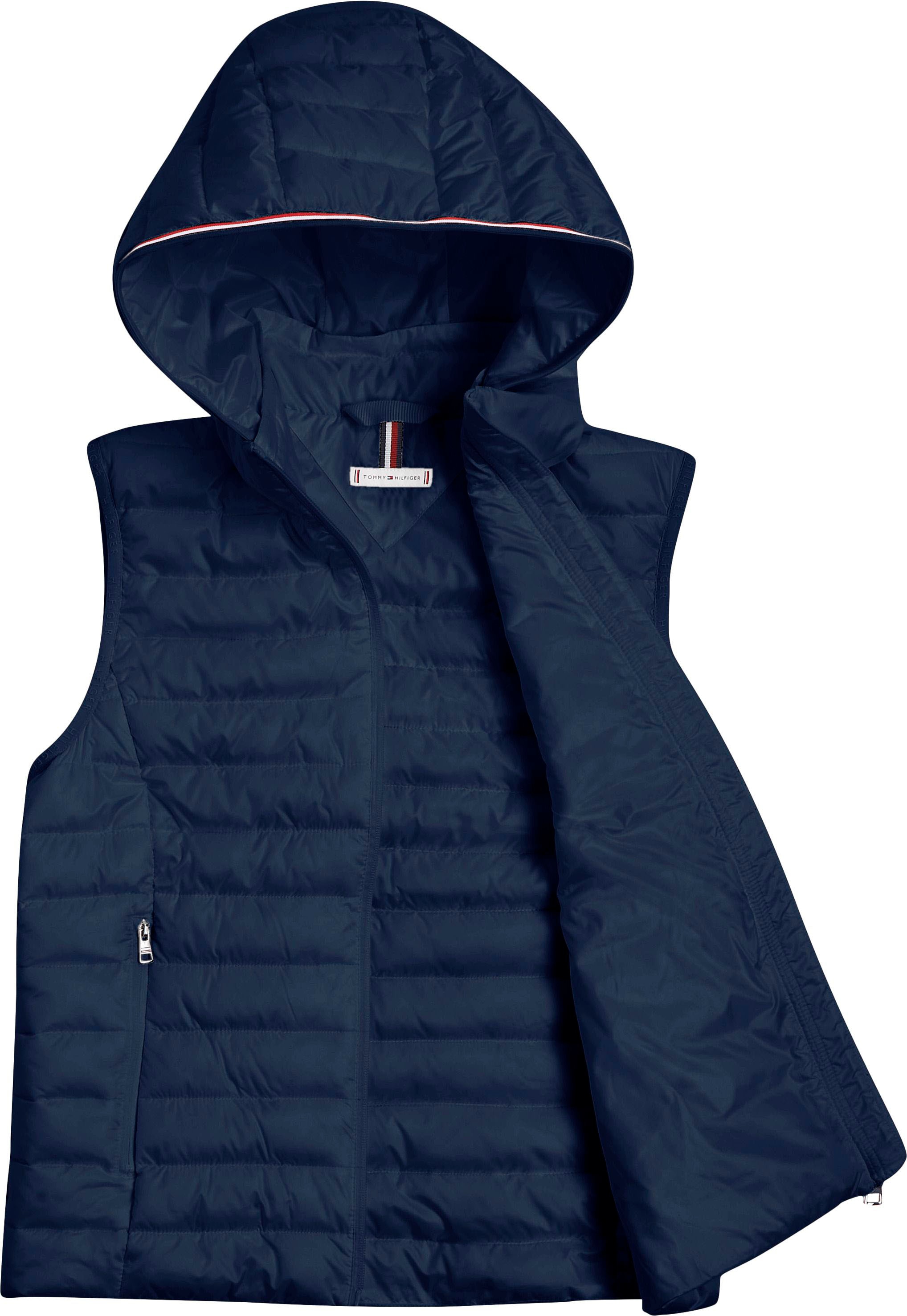 Tommy Hilfiger Steppweste »LW PADDED GLOBAL STRIPE VEST«, (Global Serie TH WOMEN), Reißverschlusstaschen