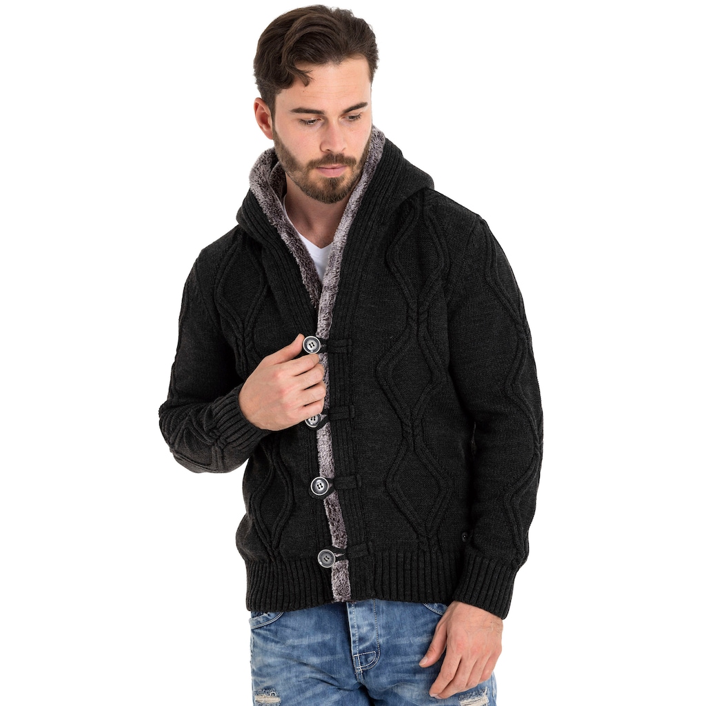 Cipo & Baxx Kapuzenstrickjacke