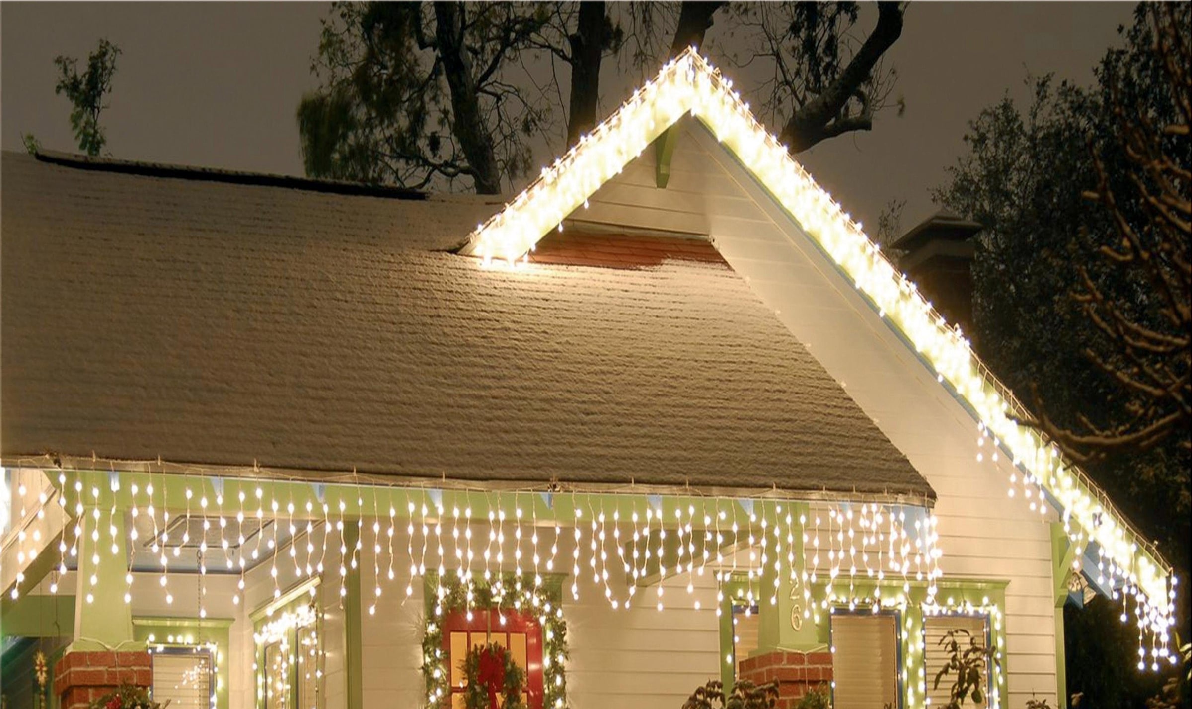 my home LED-Lichterkette »Eisregen, Weihnachtsdeko aussen«, Lichterregen, Zuleitung ca. 5 Meter