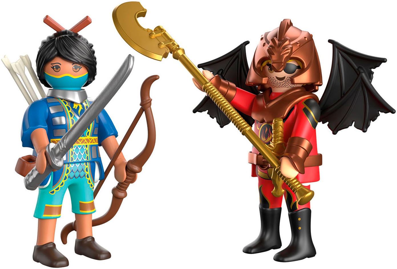 Playmobil® Konstruktions-Spielset »Novelmore vs. Burnham Duell (71884), Duo Pack«, (15 St.), Made in Europe