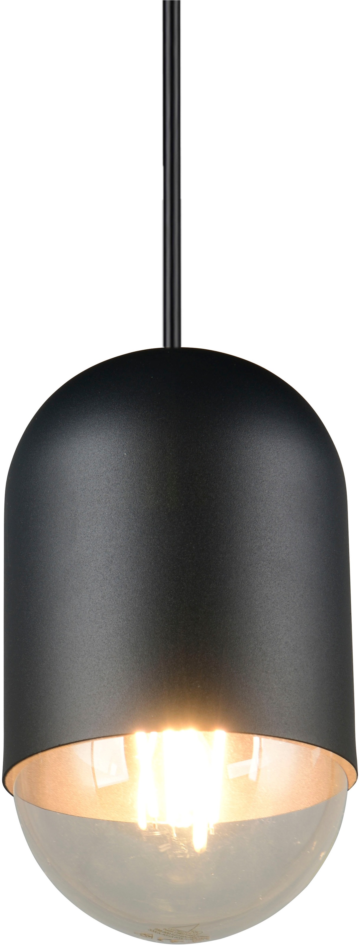 REALITY Leuchten Pendelleuchte »NARA, Hängelampe inkl. Leuchtmittel 1x E27 806 Lumen 2700K warmweiß« E27 2 Stk. Warmweiß Hängeleuchte in schlichtem Design Ø 11cm, Leuchtmittel wechselbar