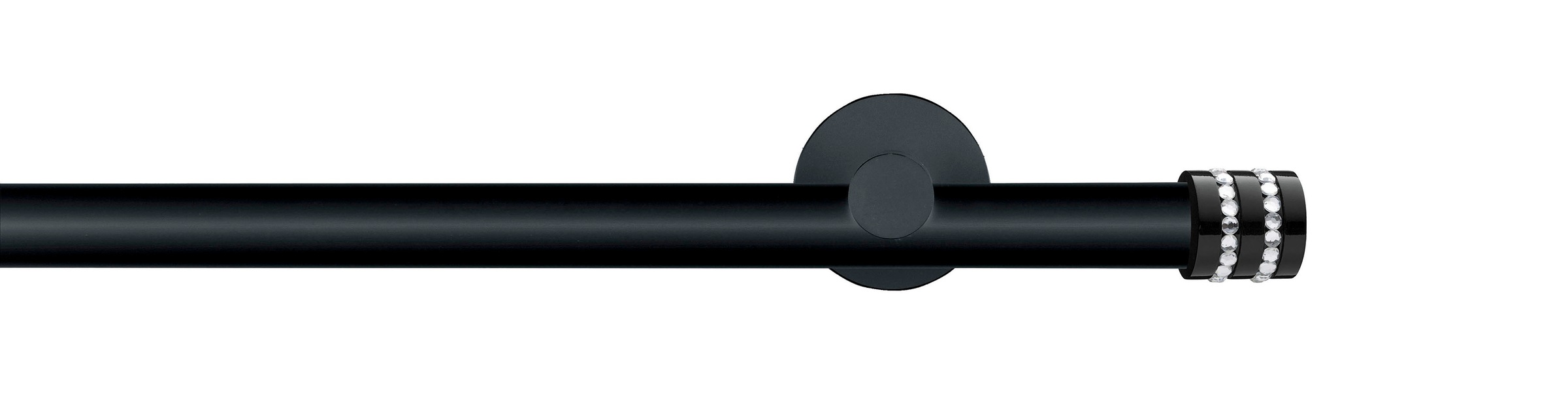 GARESA Gardinenstange »BLACK« Ø 20 mm 1 läufig-läufig Wunschmaßlänge Vorhan günstig online kaufen