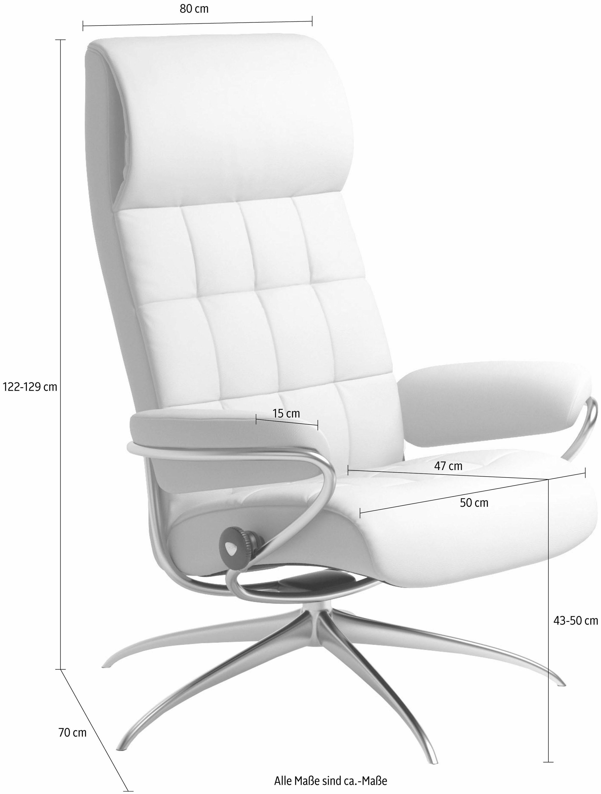 Stressless® Relaxsessel »London«, High Back, mit Home Office Base, Gestell Chrom