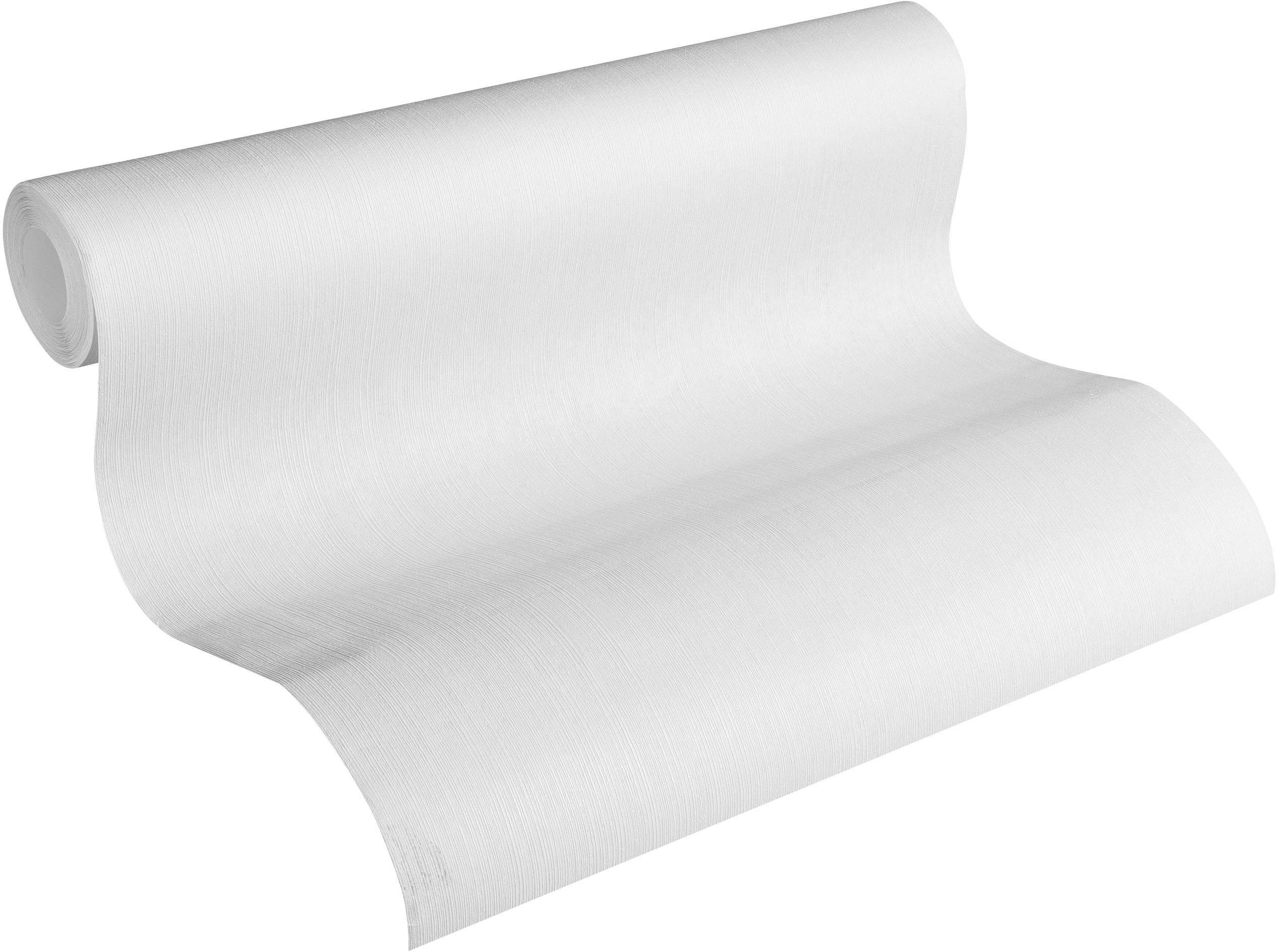 A.S. Création Vliestapete »Meistervlies« einfarbig | uni | unifarben leicht strukturiert Uni Tapete einfarbig Überstreichbar Tapeten Wohnzimmer modern Design