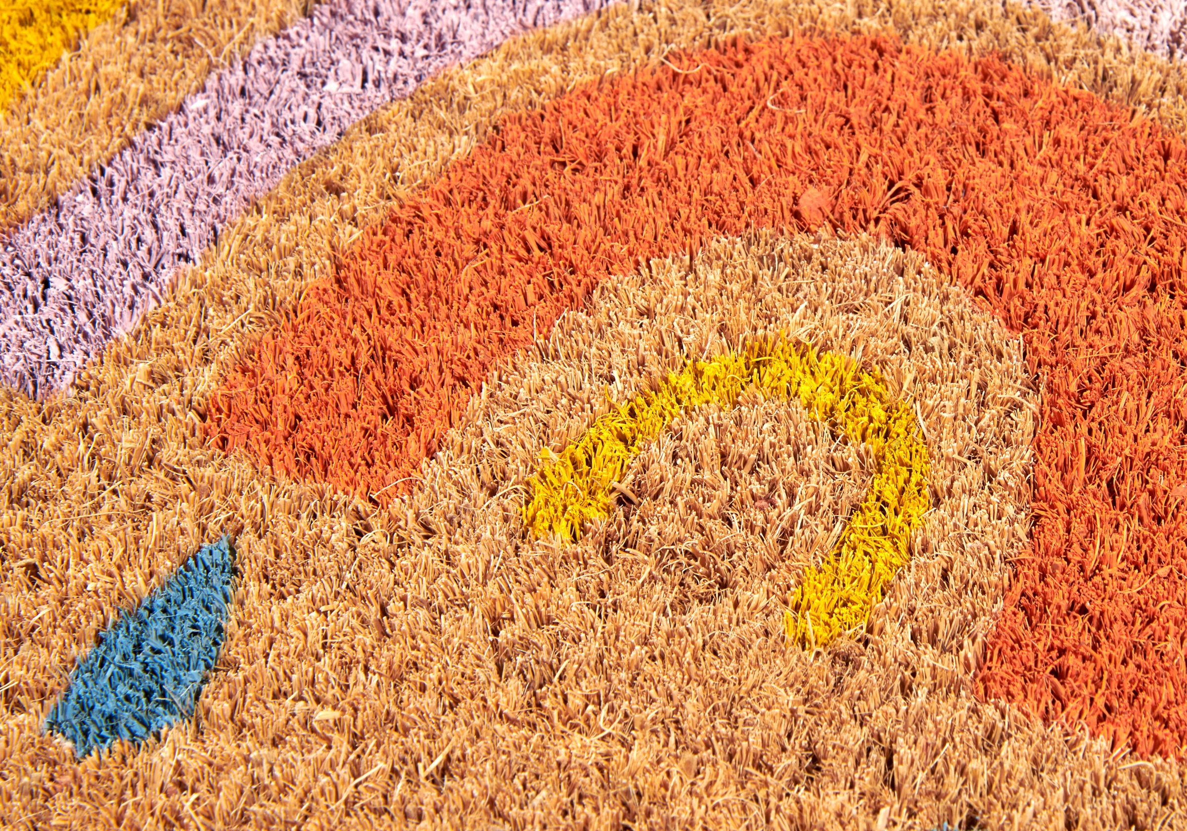 HANSE Home Fußmatte »Kokos Be Happy, Türmatte«, rechteckig, 15 mm Höhe, Schmutzfangmatte, Rutschfest, Outdoor, Innen, Außen, Kokosmatte, Flur