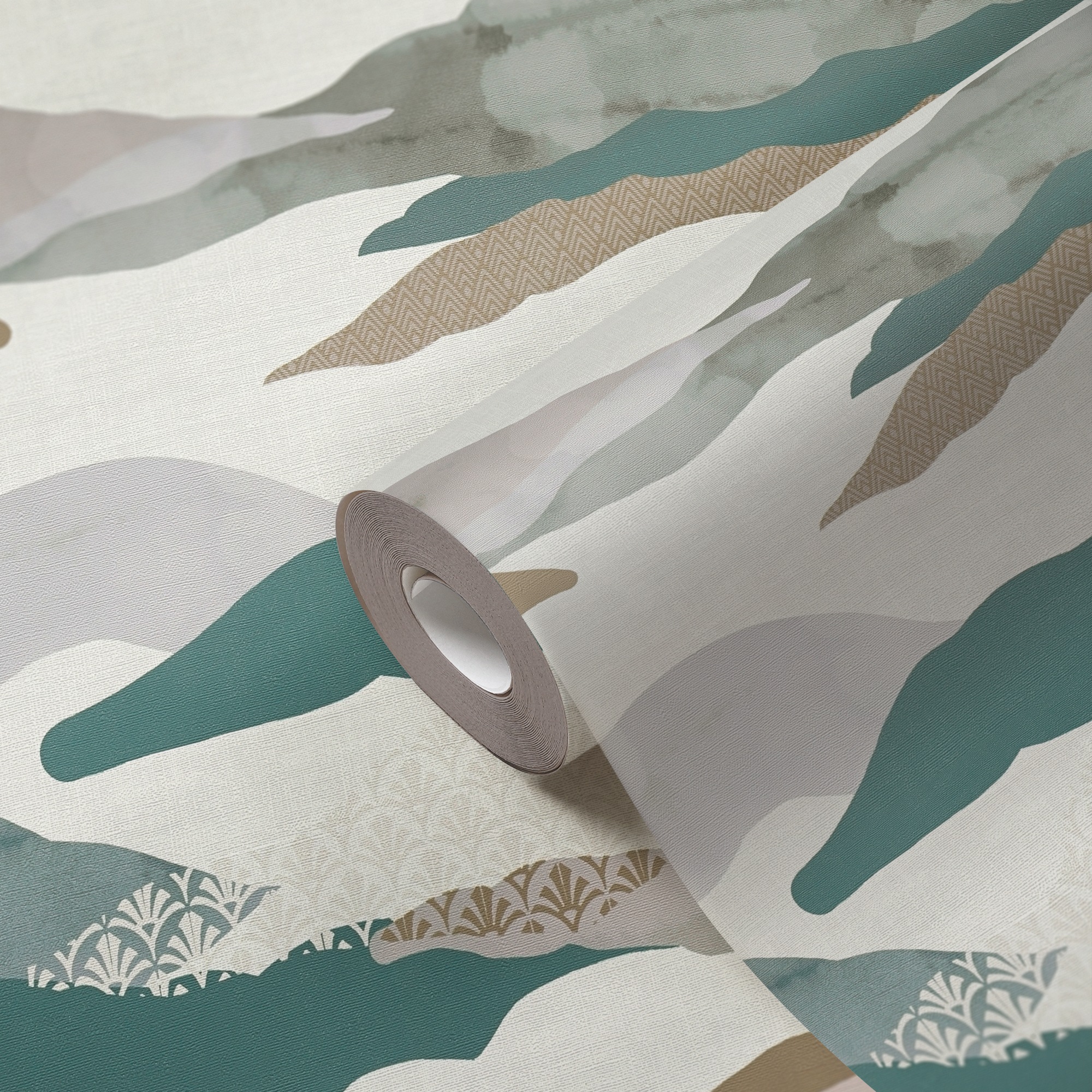 A.S. Création Vliestapete »PintWalls II Grafik-Tapete Mustertapete Wellen Wolken« matt strukturiert Vliestapete Abstrakt für Schlafzimmer Küche Wohnzimmer Grafik Design