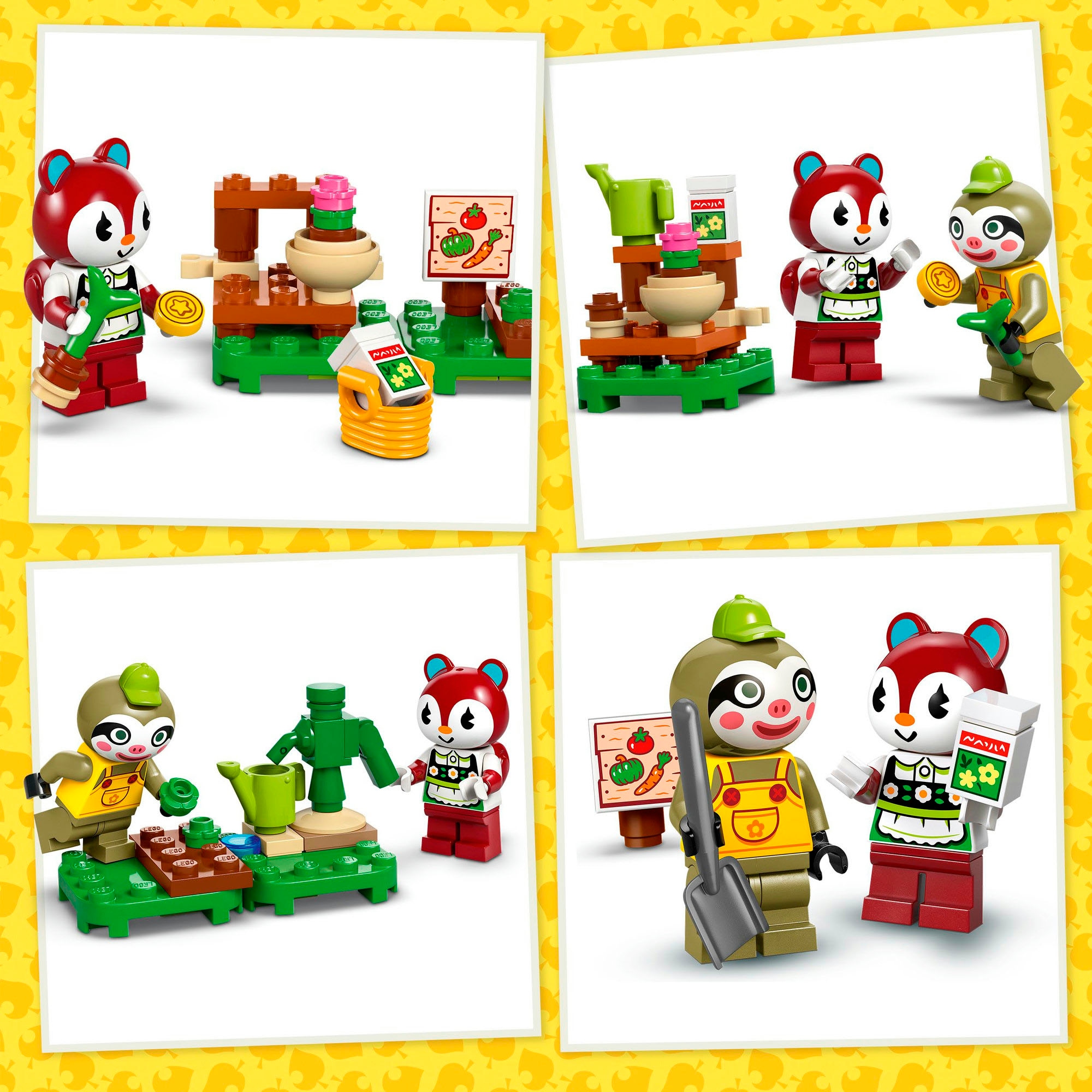 LEGO® Konstruktionsspielsteine »Gerds Wohnwagen & Gärtnerei (77054), LEGO Animal Crossing«, (263 St.), Made in Europe