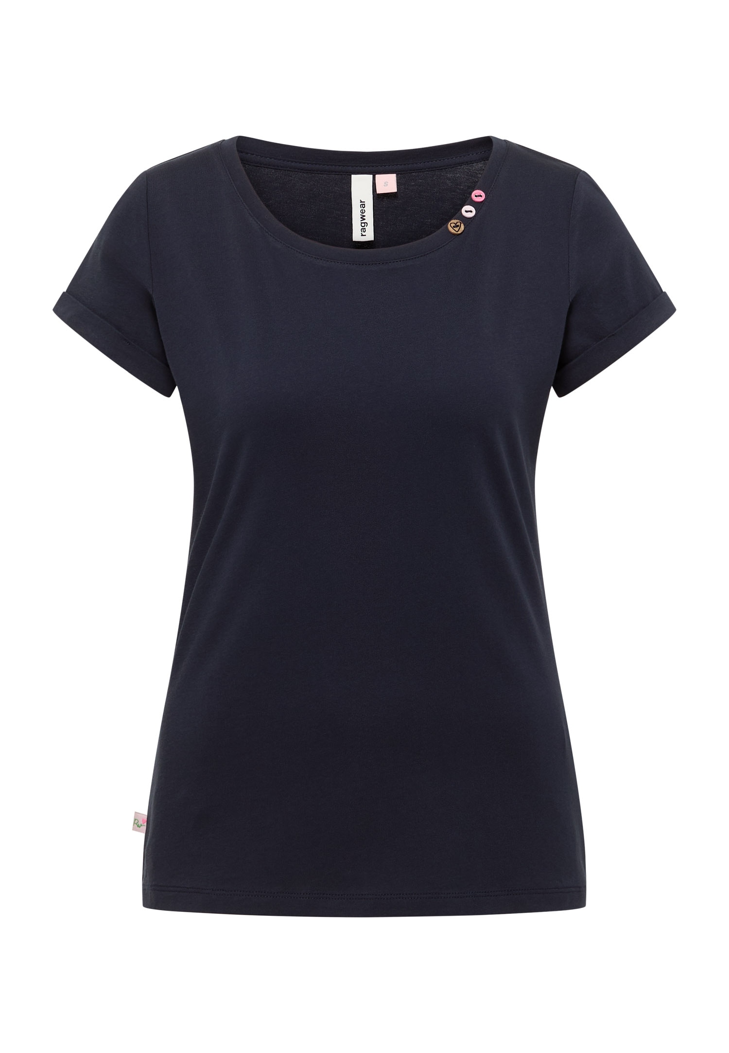 Ragwear Kurzarmshirt »FLLORAH GOTS« Bestseller aus Single Jersey mit softem Finish und Knöpfen