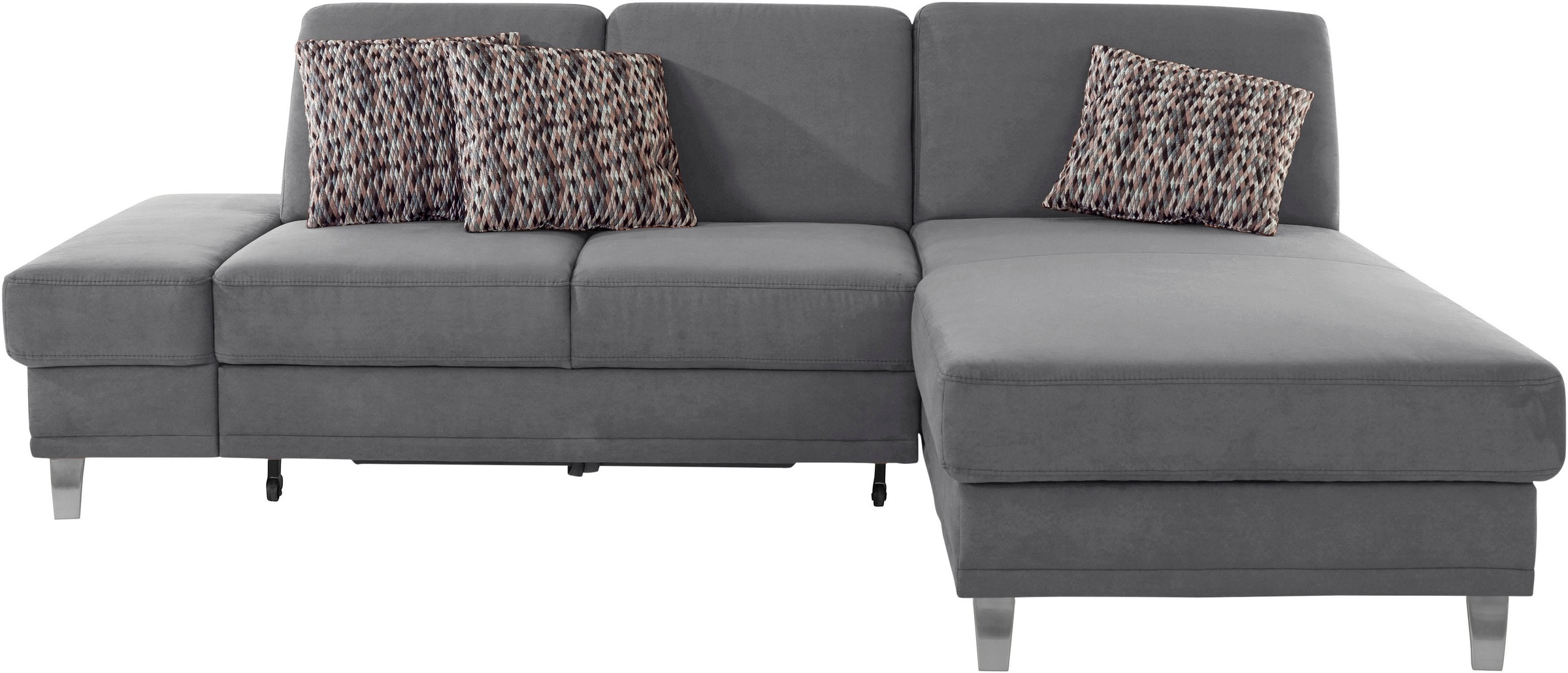 sit&more Ecksofa »Clio L-Form«, wahlweise mit Bettfunktion oder Vorziehsitz und Bettkasten, Federkern