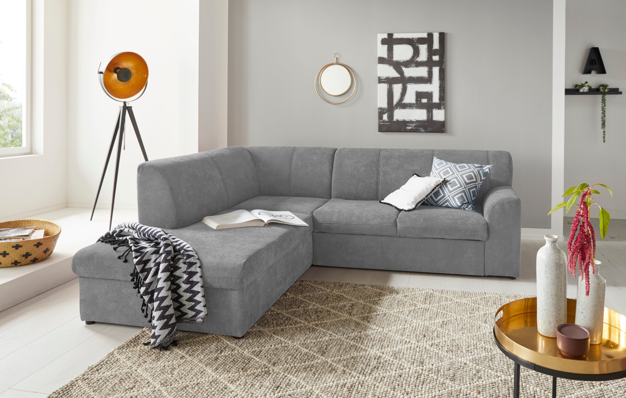 DOMO collection Ecksofa »Topper zeitlos elegant, kompakte Stellmaße, OTTOs günstig online kaufen