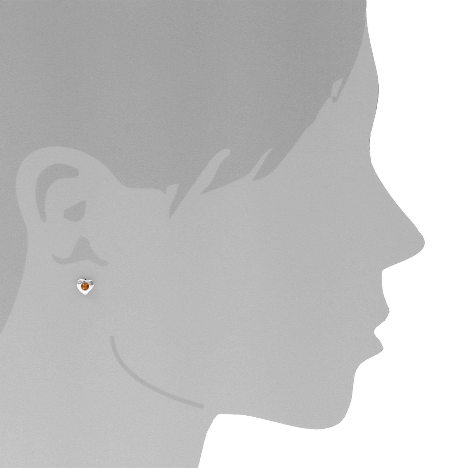 OSTSEE-SCHMUCK Paar Ohrstecker »Ostsee-Schmuck Ohrstecker Herz Ohrstecker Herz«, (2 tlg.)