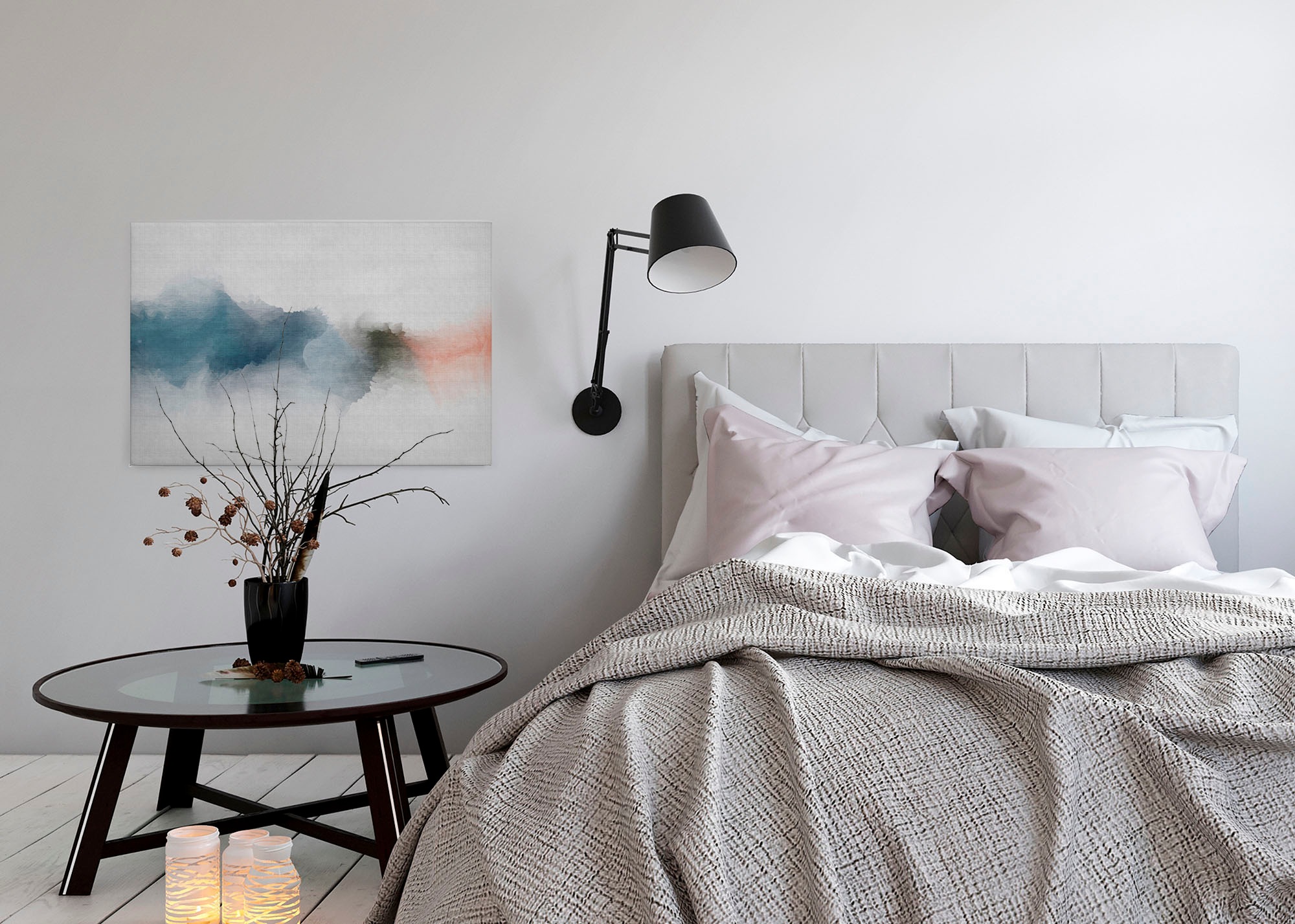 A.S. Création Leinwandbild »daydream«, Kunst-Abstrakt-Kinder, (1 St.), Keilrahmen Bild Farben Grau Bunt Leinwand-Bild Wohnzimmer modern Wand