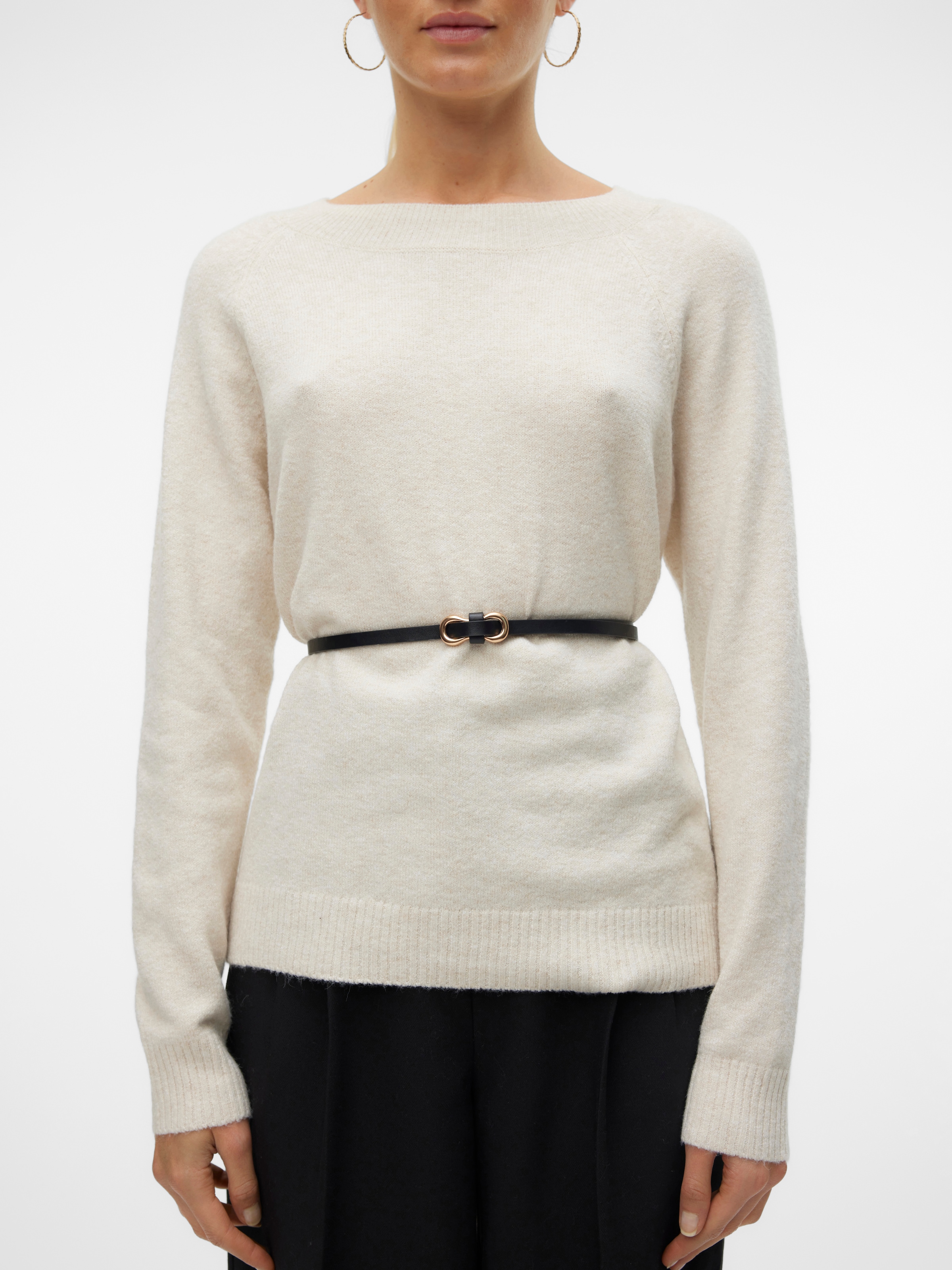Vero Moda Rundhalspullover »VMDOFFY« in melierter Optik