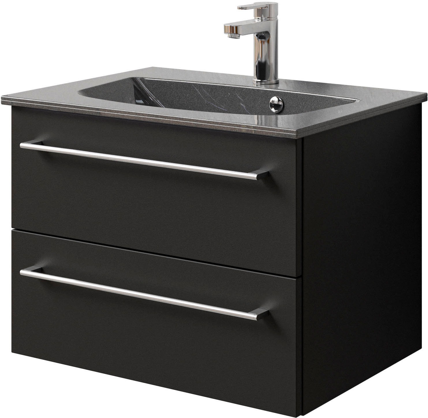 Saphir Waschtisch »Serie 6025 Mineralmarmor-Waschtisch mit Unterschrank, 67 günstig online kaufen