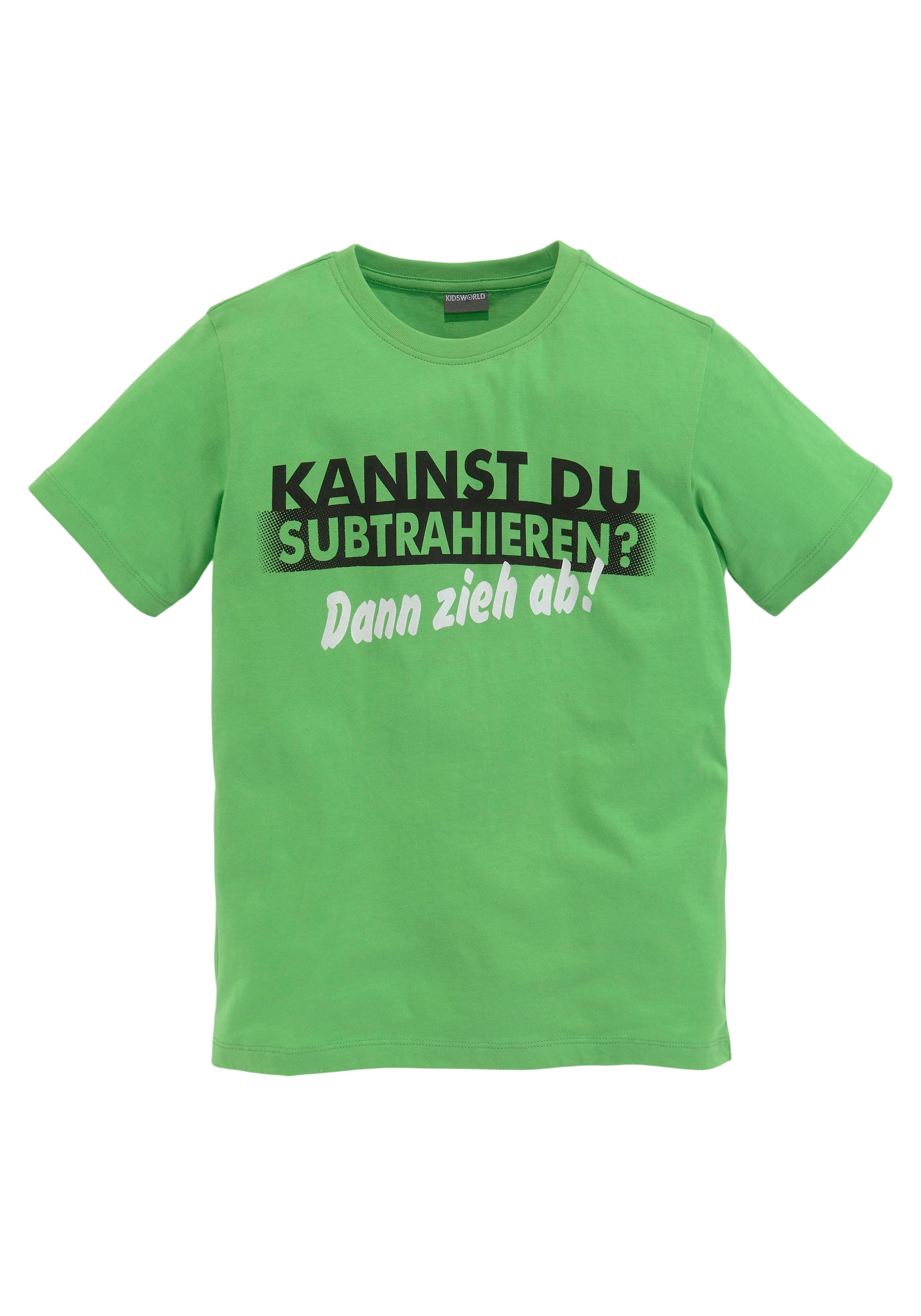 Spruch kaufen SUBTRAHIEREN?«, KIDSWORLD T-Shirt DU online »KANNST