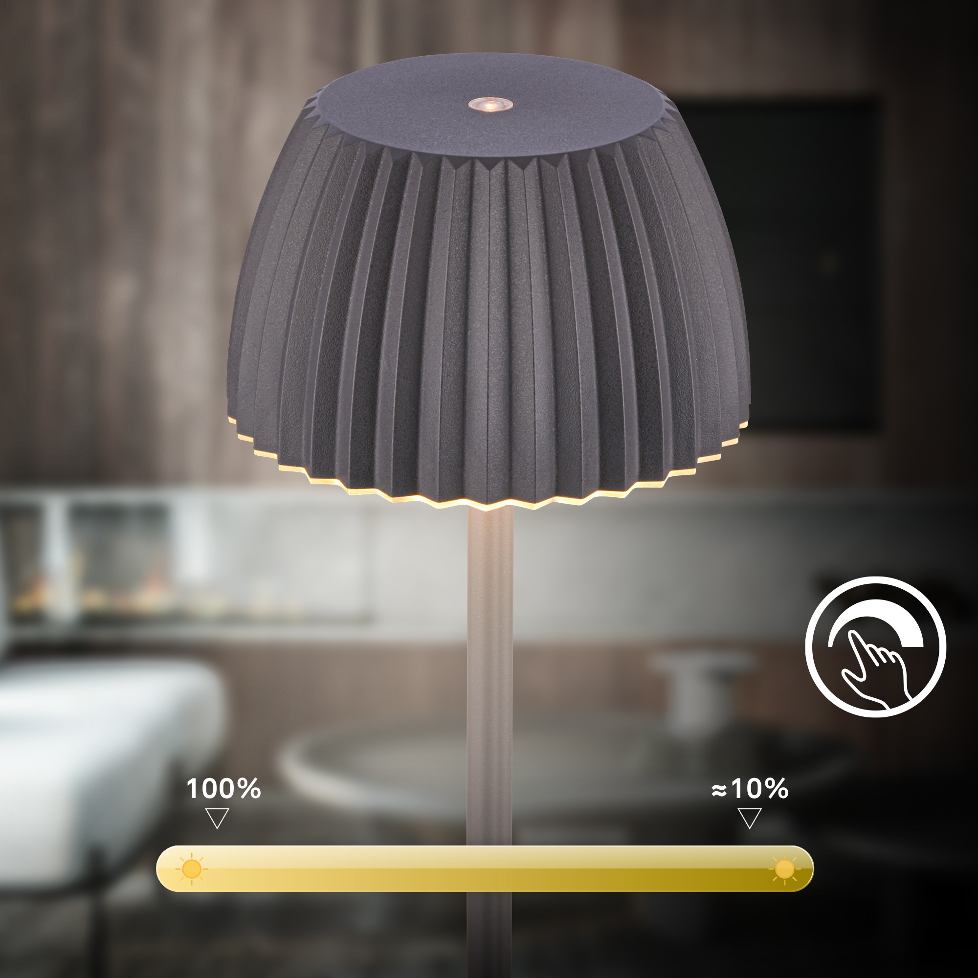 Briloner Leuchten LED Stehlampe »Akku LED Stehleuchte, anthrazit«