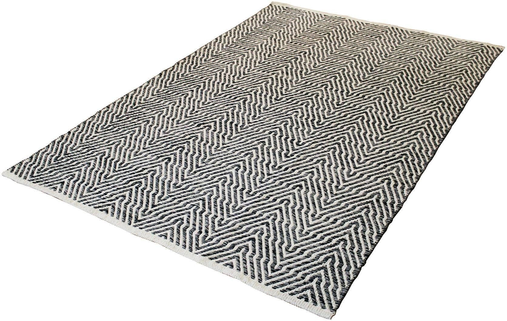 calo-deluxe Teppich »Luba 433«, rechteckig, 7 mm Höhe, reine Baumwolle, handgewebt, Wohnzimmer, Kinderzimmer