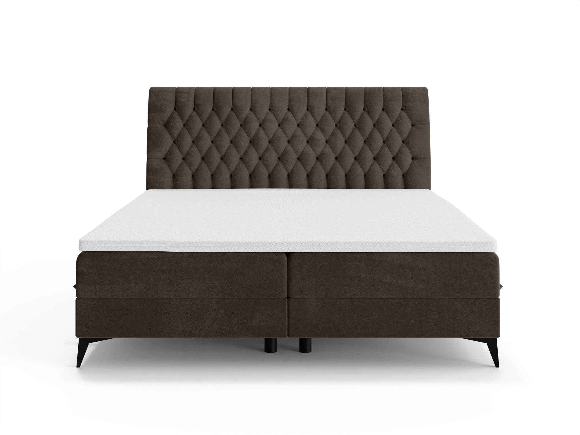 Leonique Polsterbett »SYDNEE mit Matratze und Topper, in 2 Breiten (160 und 180 cm)«, Boxspringbett mit Kopfteil, Bettkasten, Matratze (BFK/TFK) und Topper
