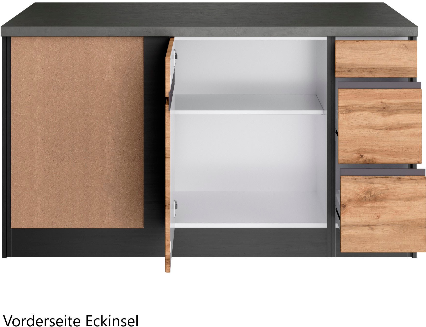 KOCHSTATION Winkelküche »KS-Riesa«, Stellbreite 490/153 cm, ohne E-Geräte